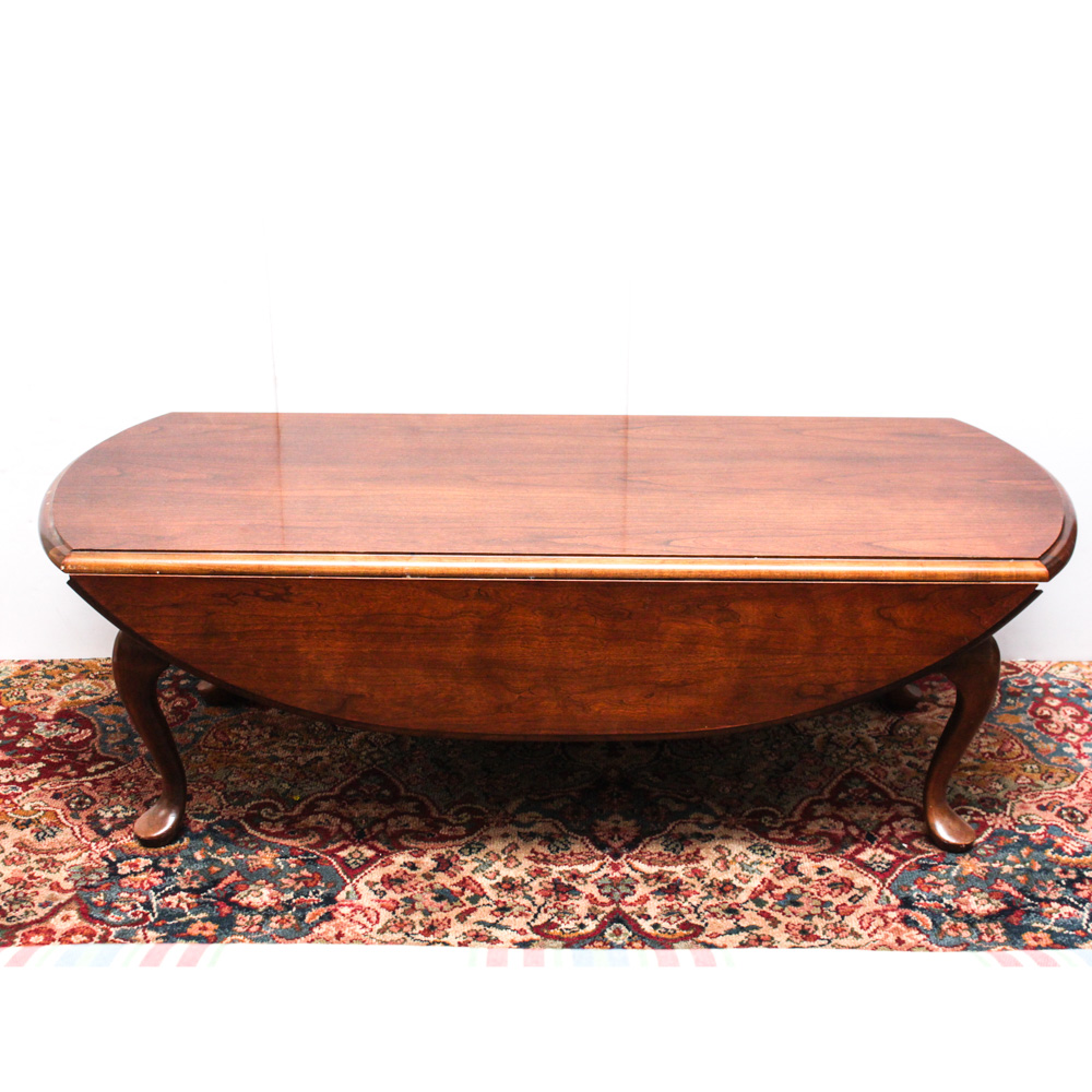 Vintage Queen Anne Style Drop Leaf Coffee Table by Morsman EBTH