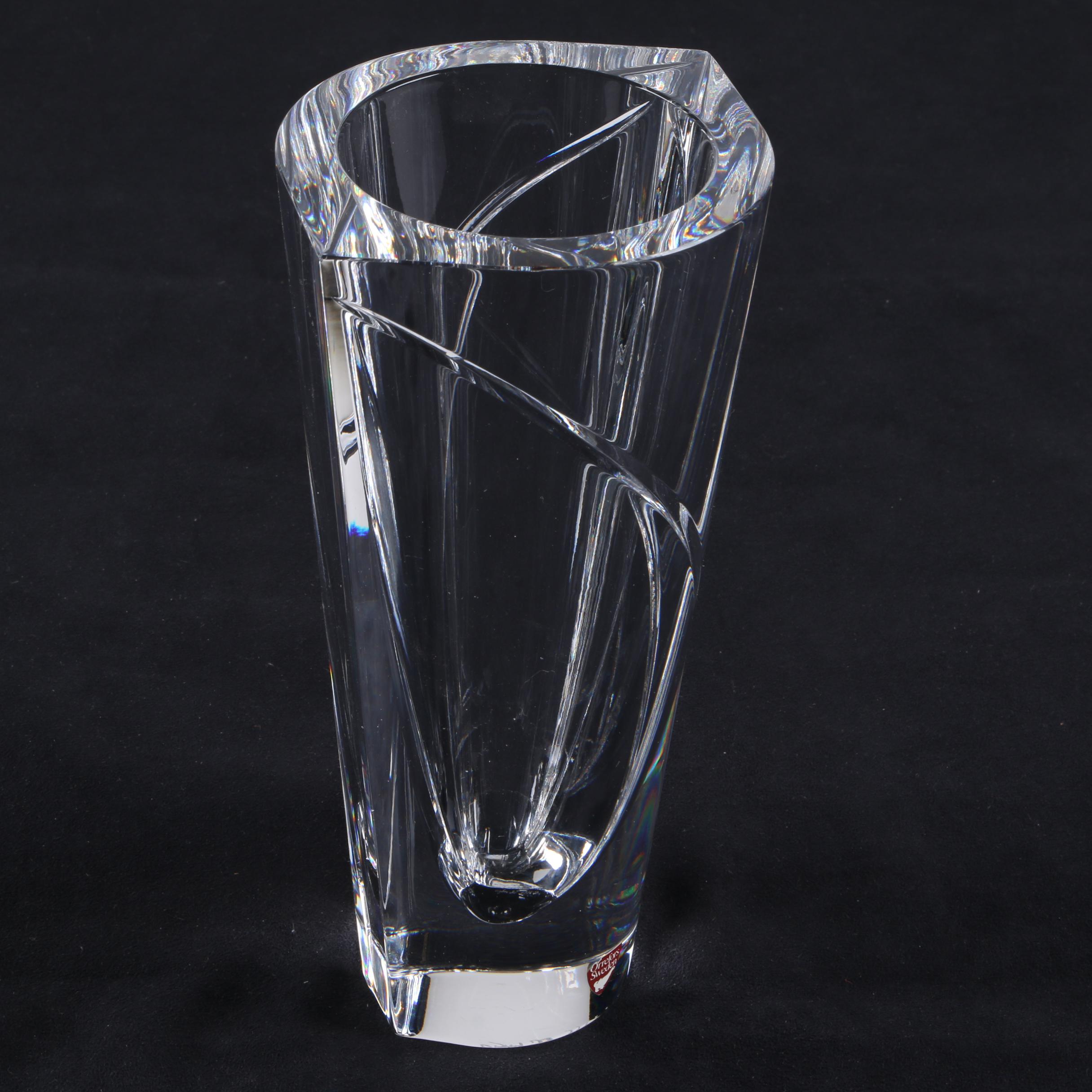 Orrefors "Marin/Slinga Swirl" Crystal Vase EBTH