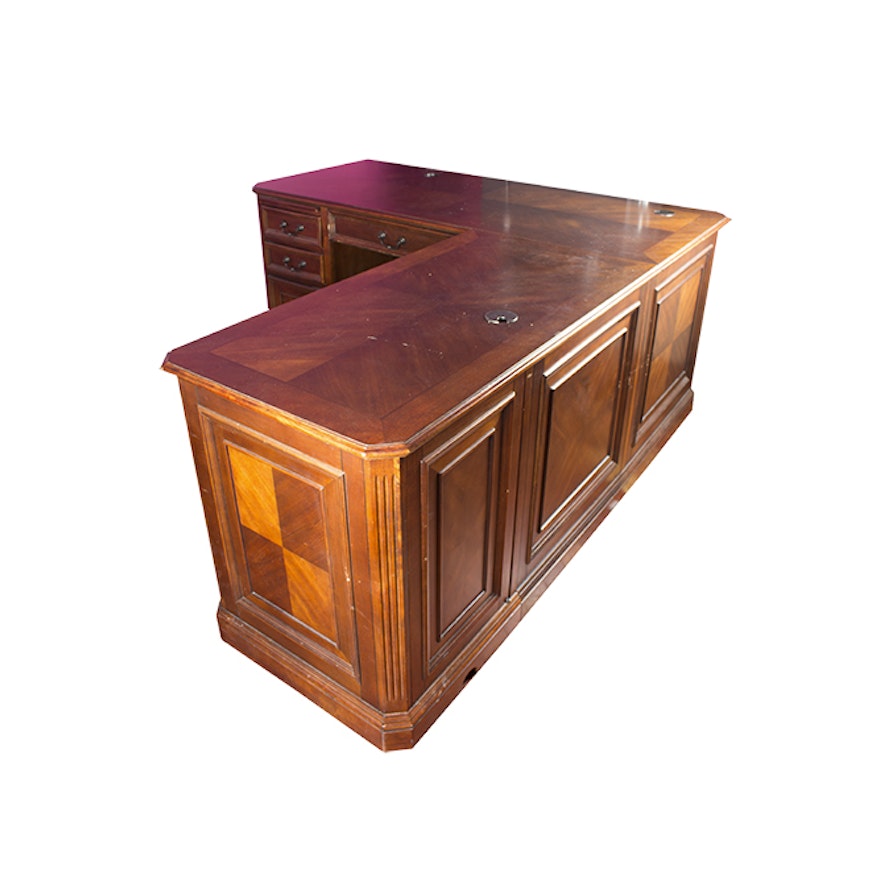 L Shaped Executive S Desk By Whalen Ebth