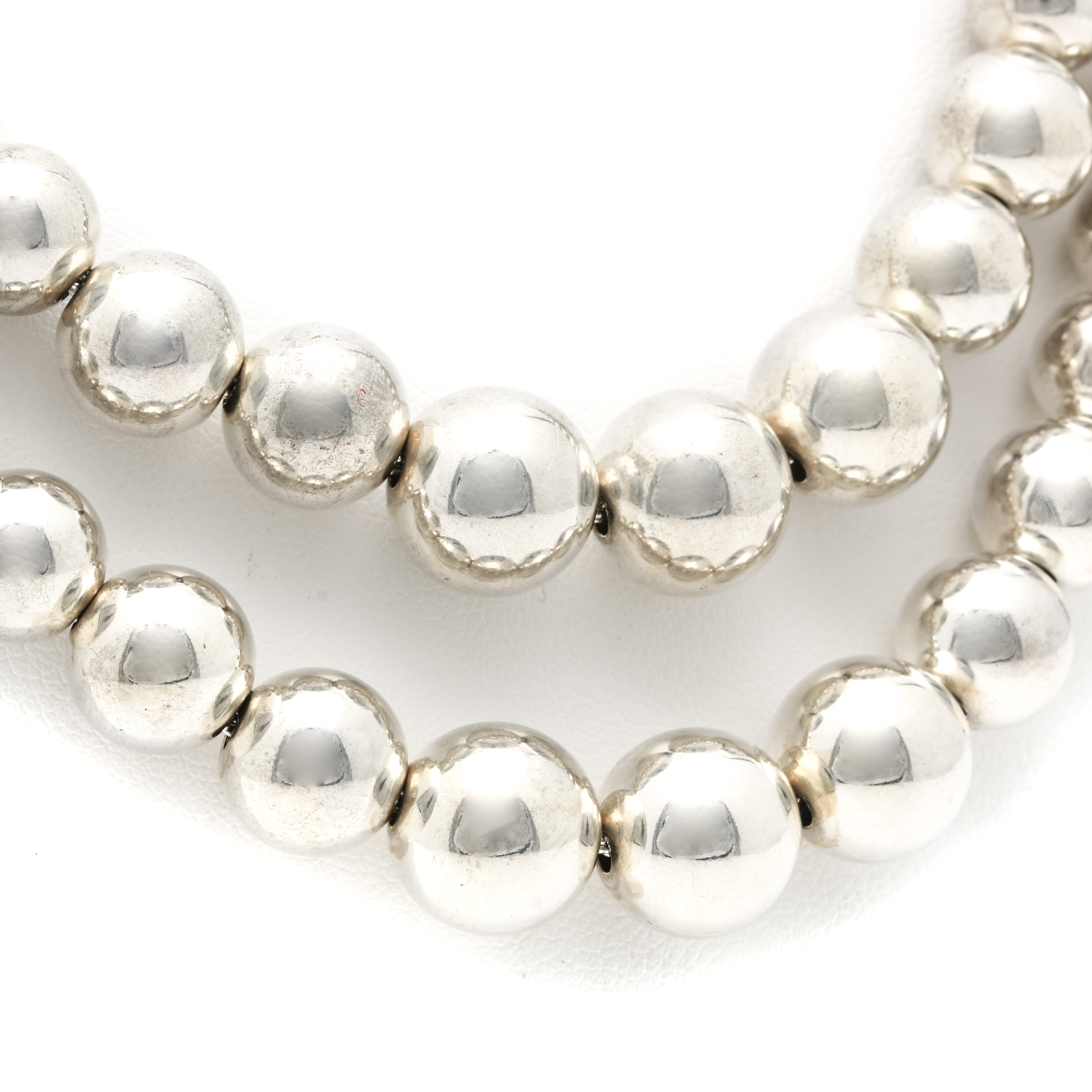 Tiffany & Co. Sterling Silver Graduated Bead Double Strand Necklace EBTH