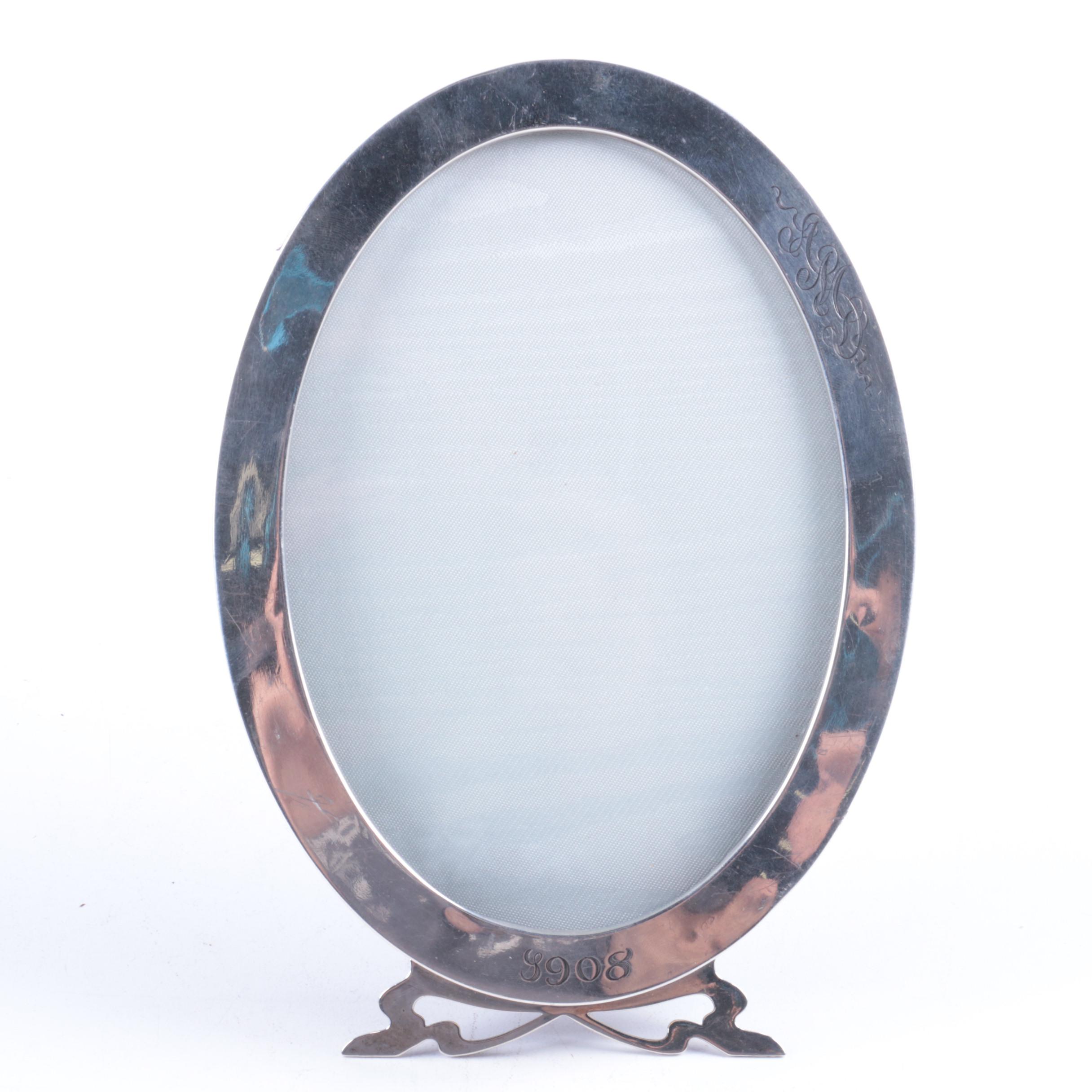 Sterling Silver Oval Picture Frame EBTH