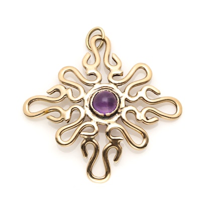 14K Yellow Gold Amethyst Pendant 14K Yellow Gold Amethyst Pendant