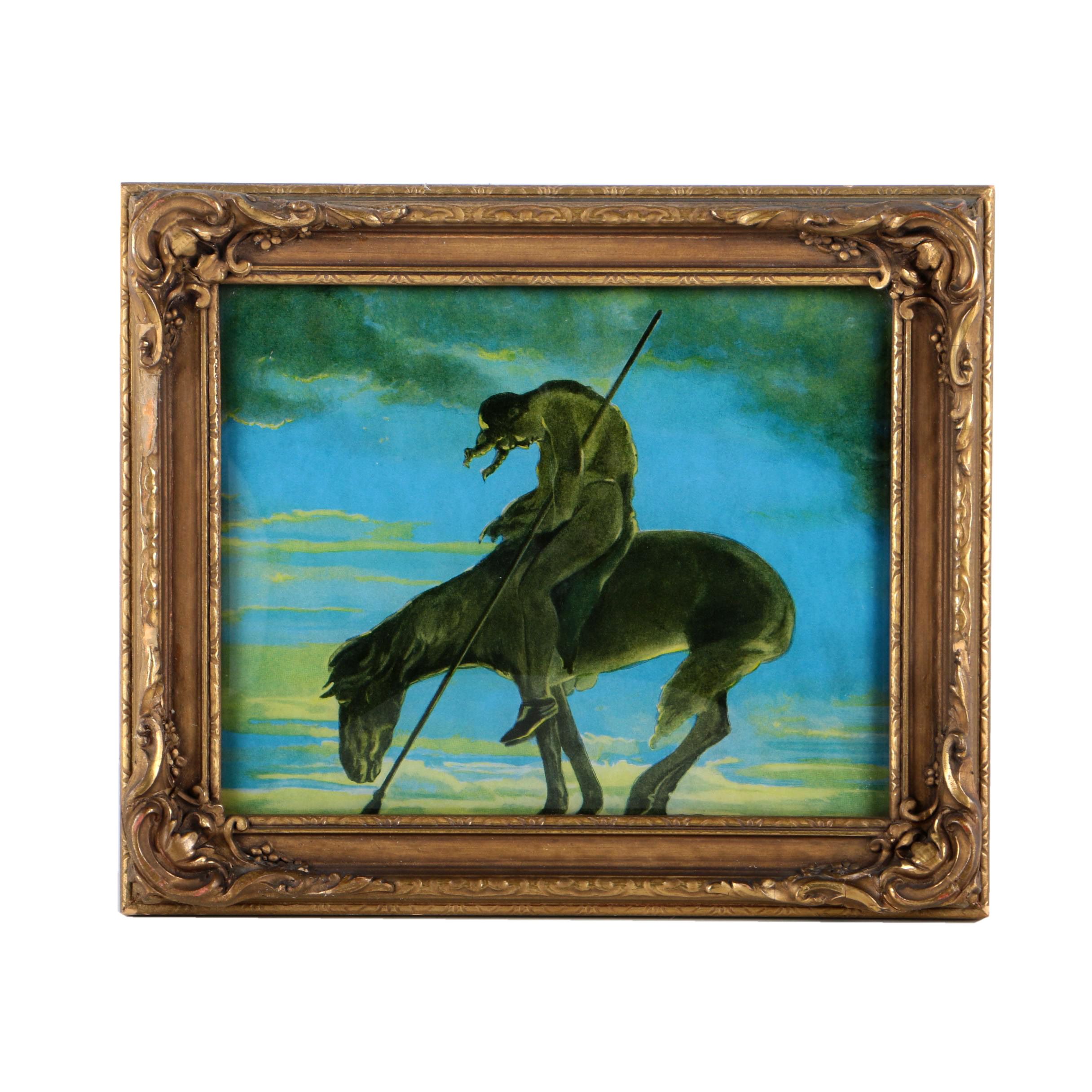 Offset Lithograph Reproduction After James Earle Fraser End Of Trail Ebth