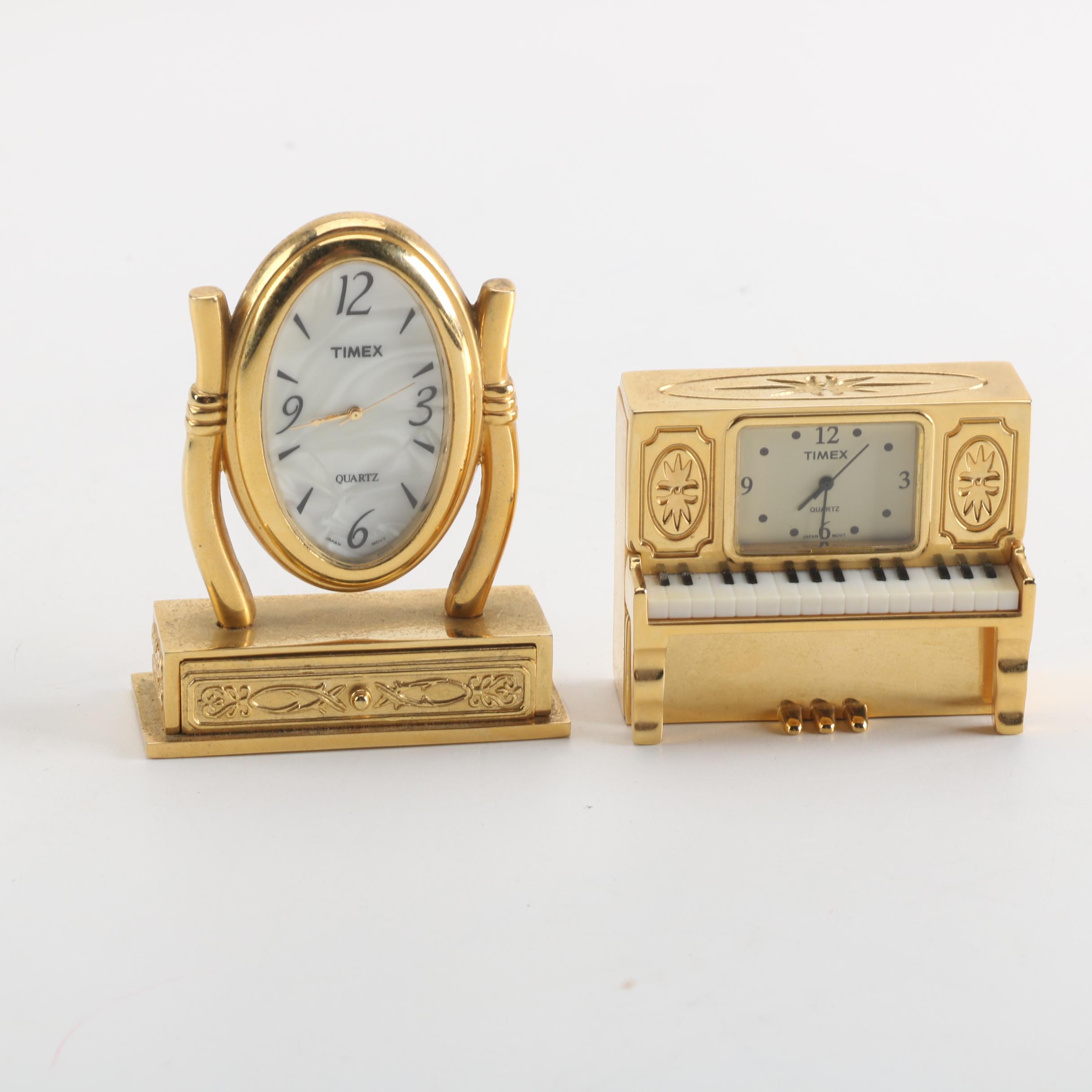 Vintage Timex Miniature Brass Clocks EBTH
