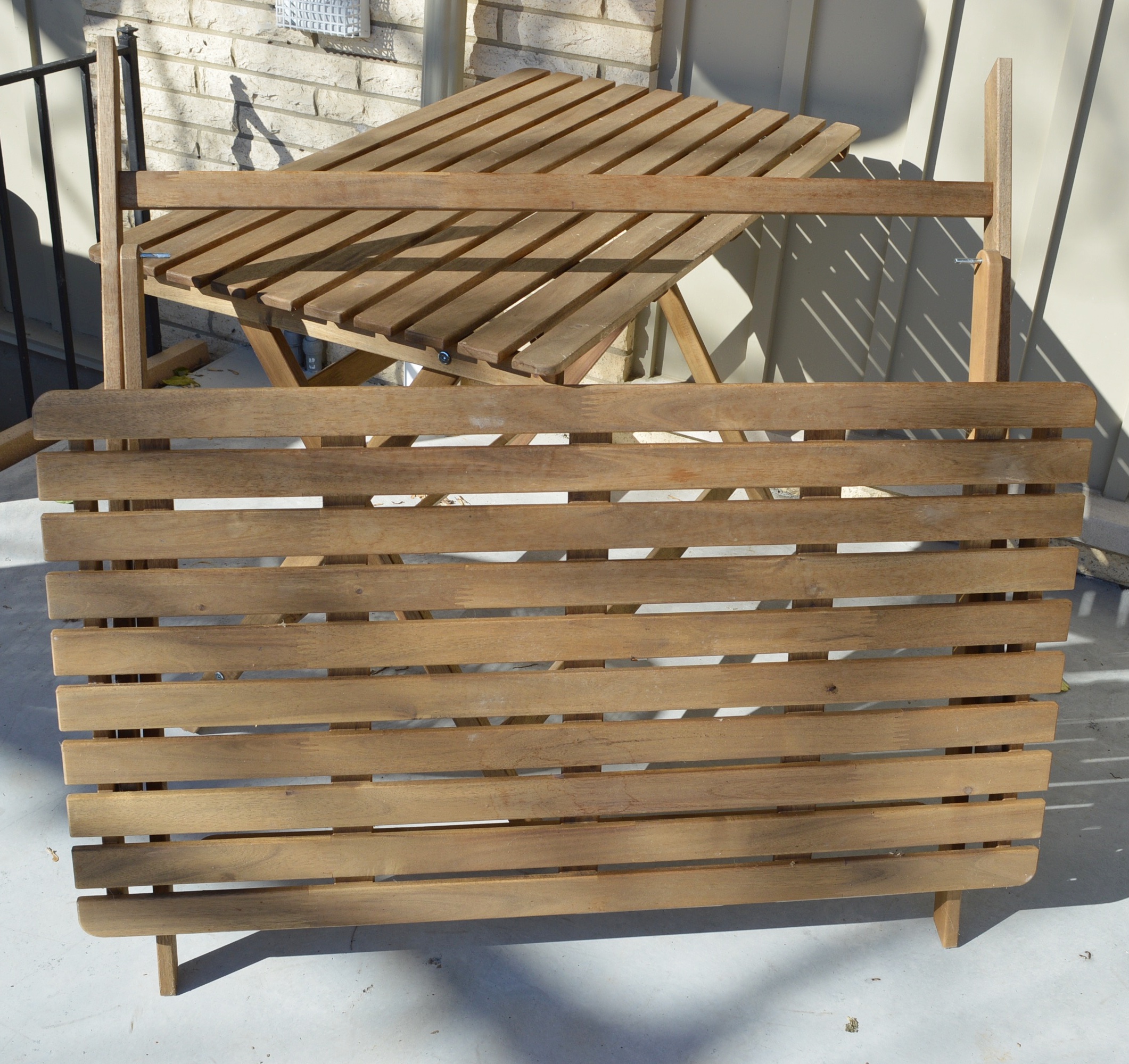 Pair of Askholmen Folding Picnic Tables by Ikea EBTH