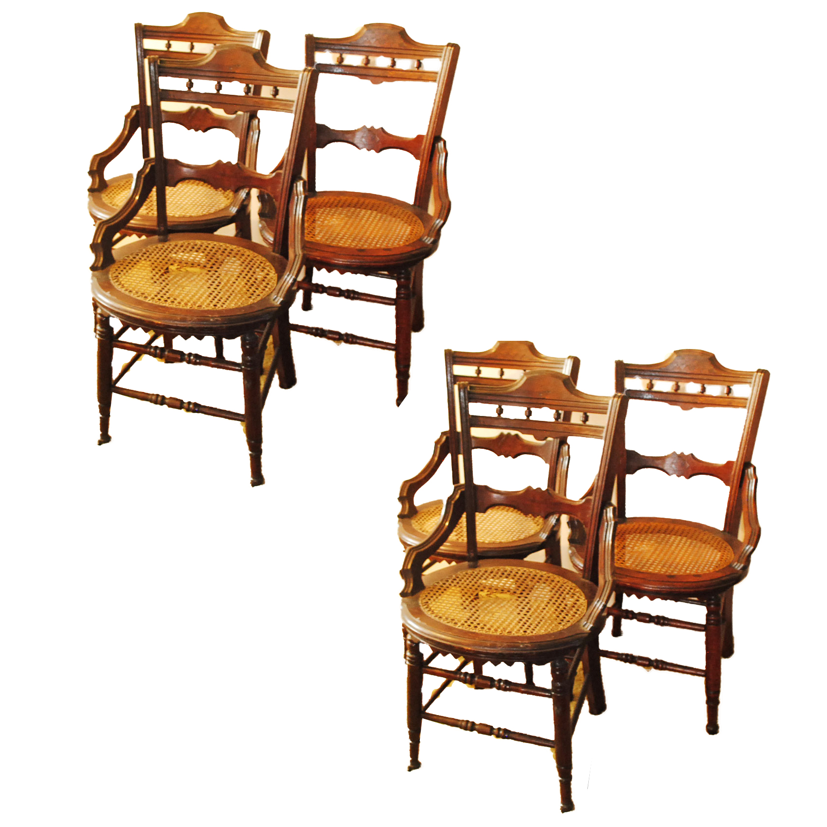 Set of Six Antique Eastlake Dining Chairs EBTH
