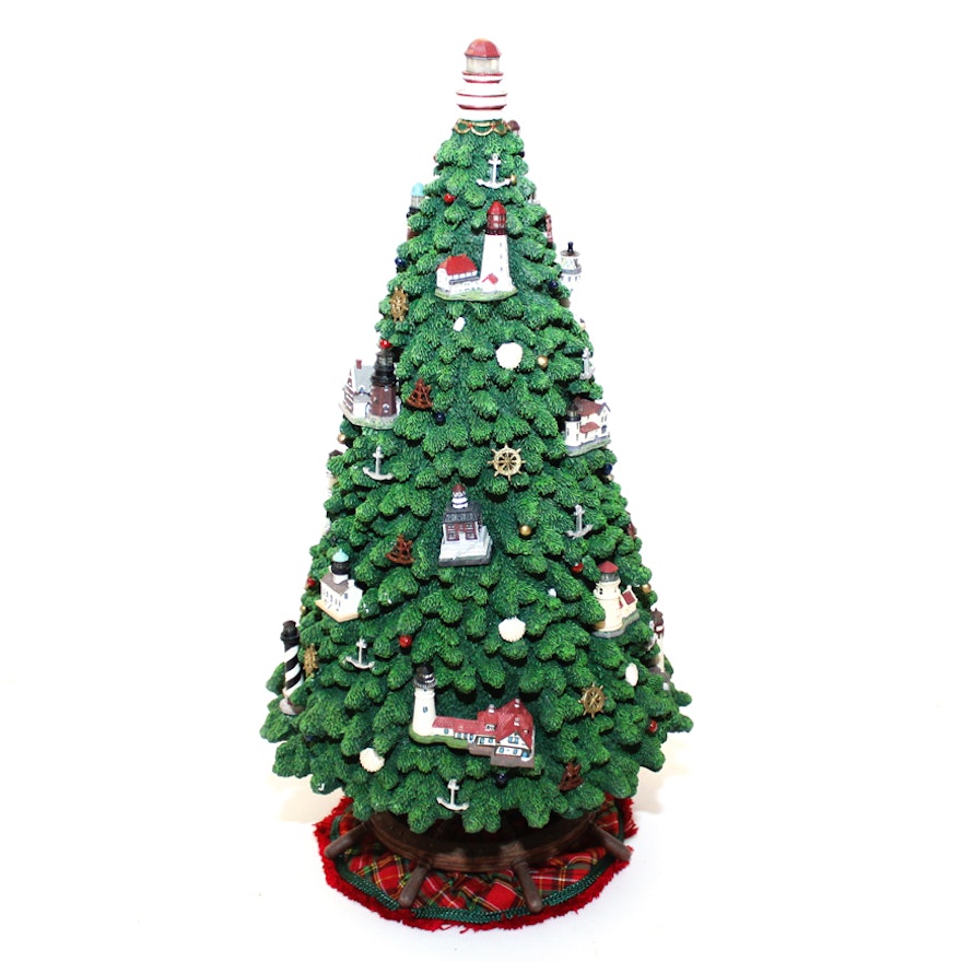 danbury mint illuminated lighthouse christmas tree ebth waterford crystal christmas collection