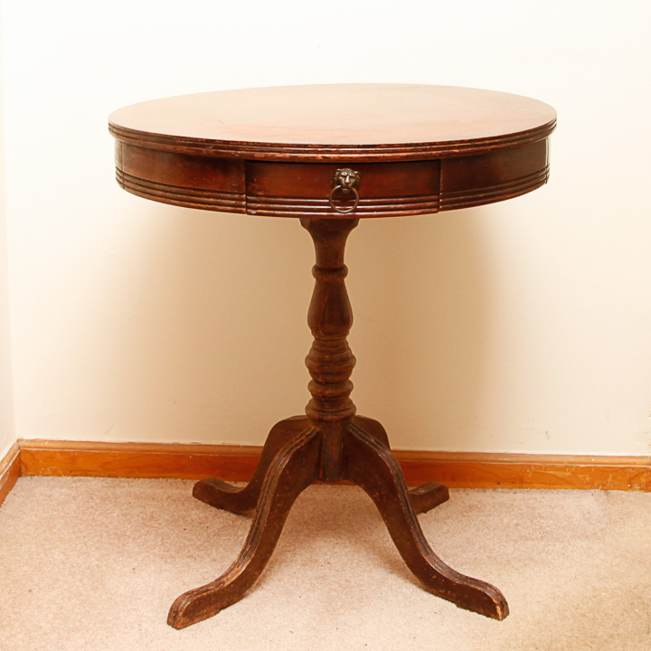 Vintage Duncan Phyfe Style Drum Table EBTH