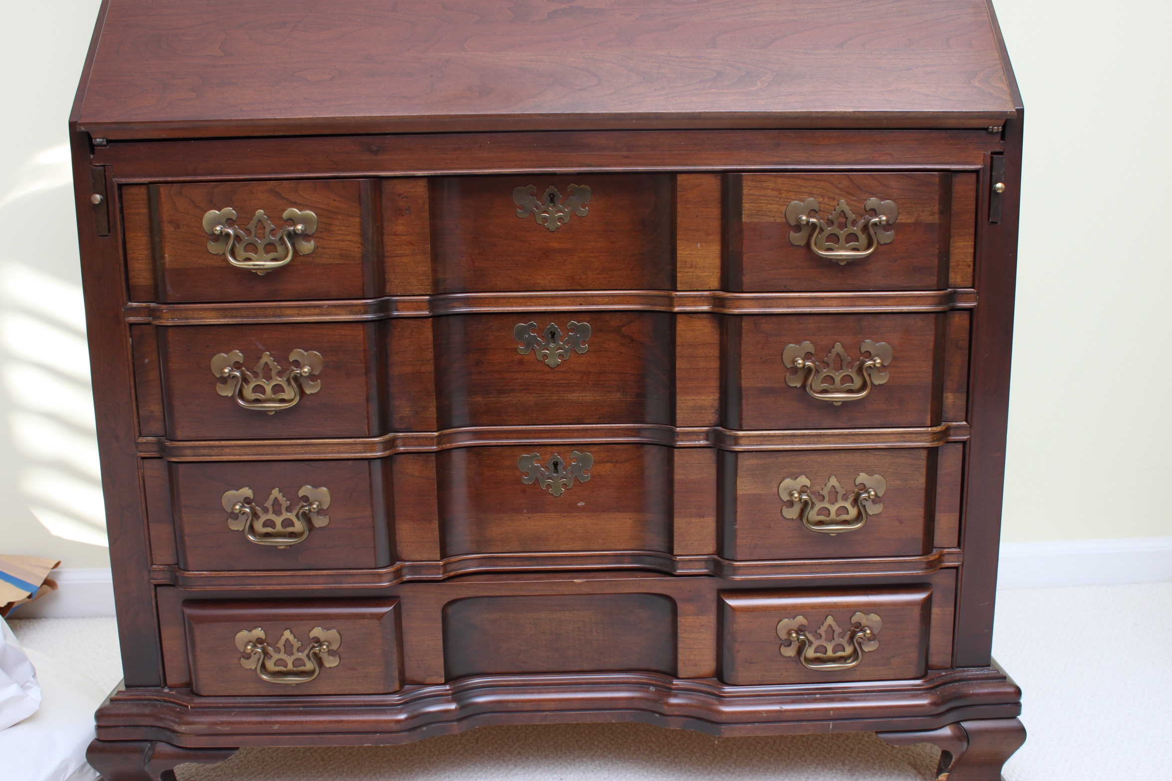 Vintage Colonial Revival Walnut Secretary by Maddox EBTH