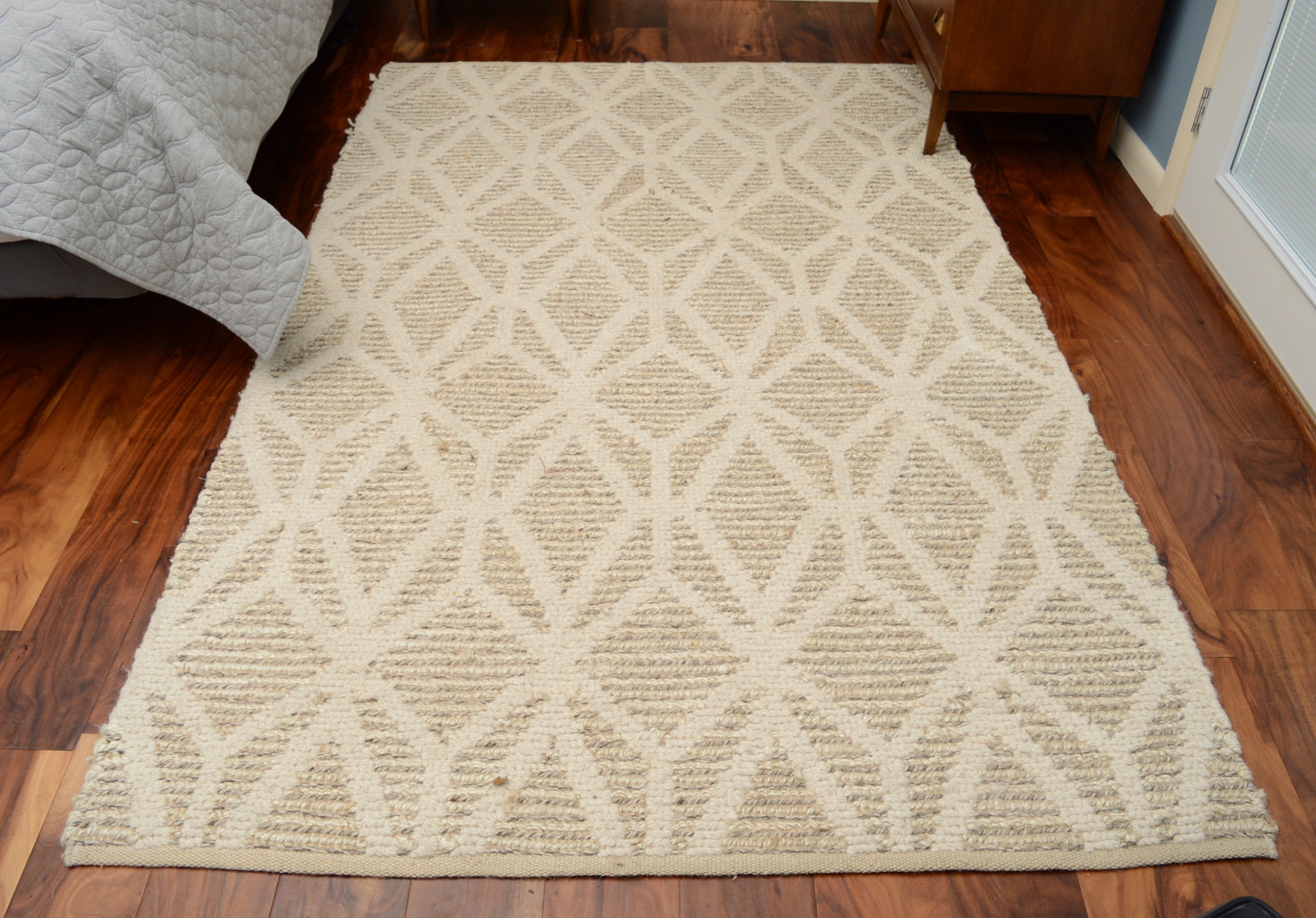 West Elm Handwoven Geo Jute Rug Ebth
