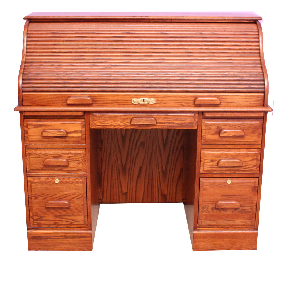 Winners Only Inc. Solid Oak RollTop Desk EBTH