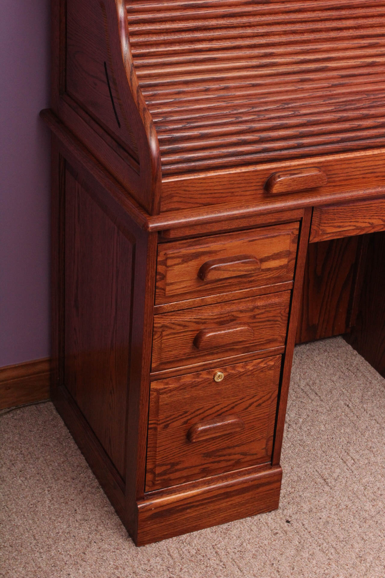 Winners Only Inc. Solid Oak RollTop Desk EBTH