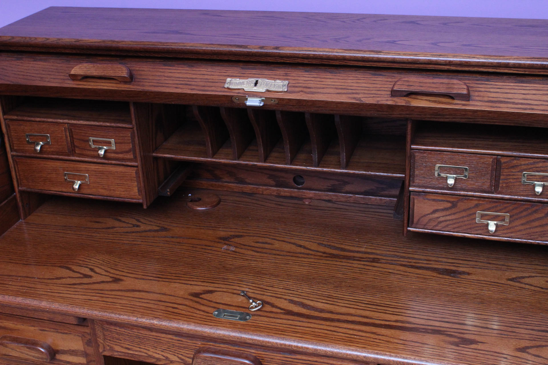 Winners Only Inc. Solid Oak RollTop Desk EBTH