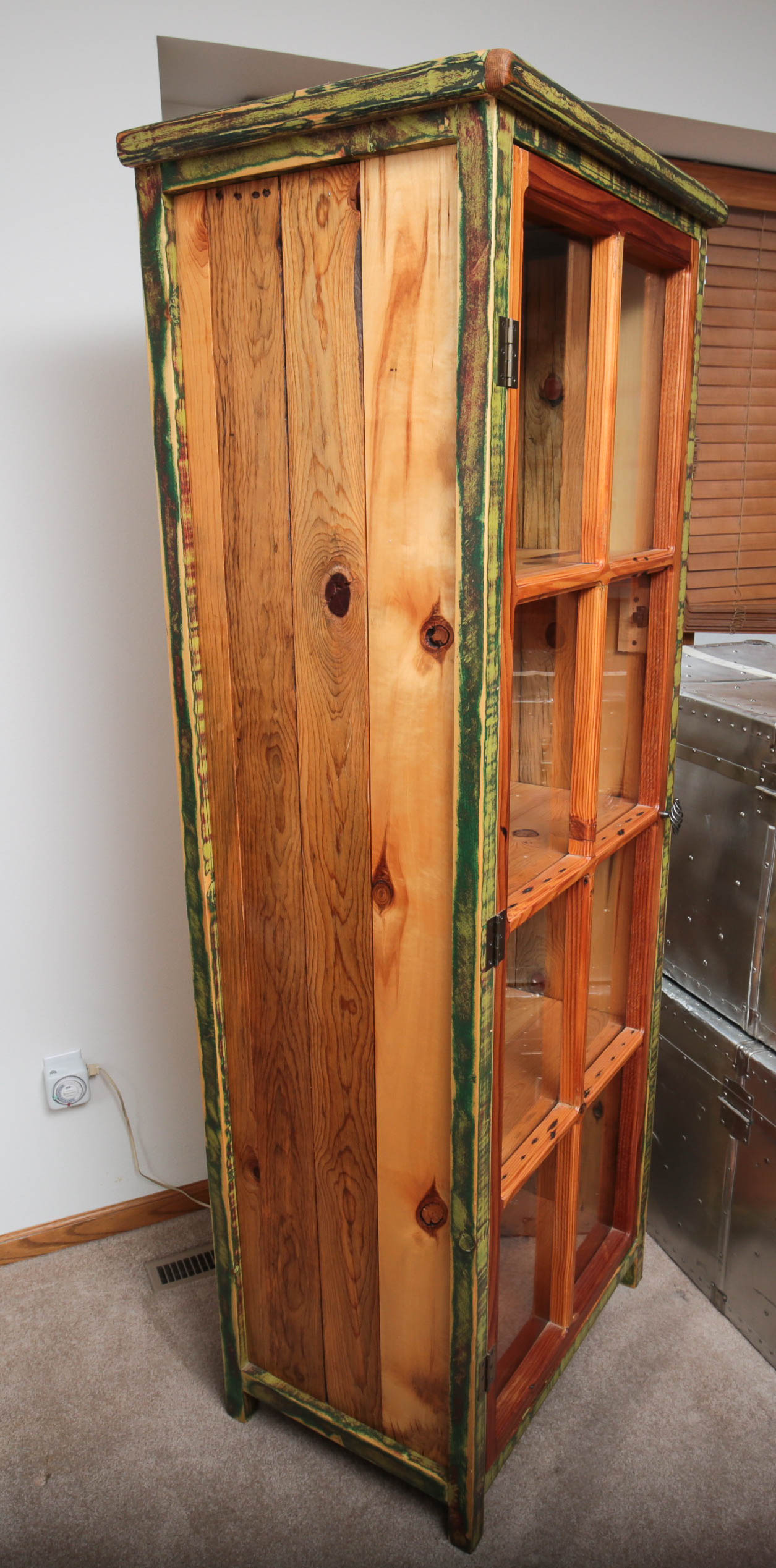 Rustic Wood Display Cabinet | EBTH