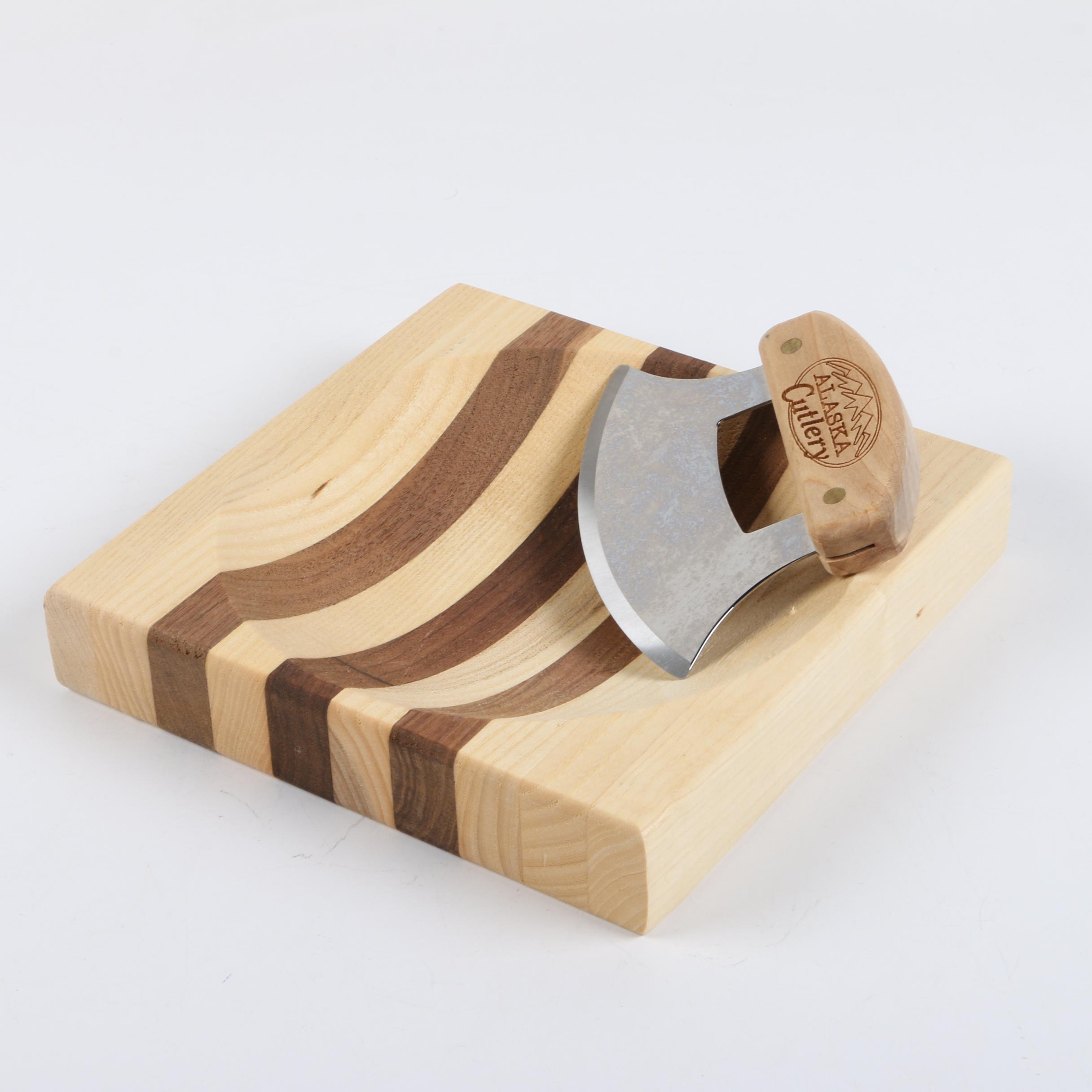 Alaska Cutlery Cutting Board and Ulu Knife EBTH