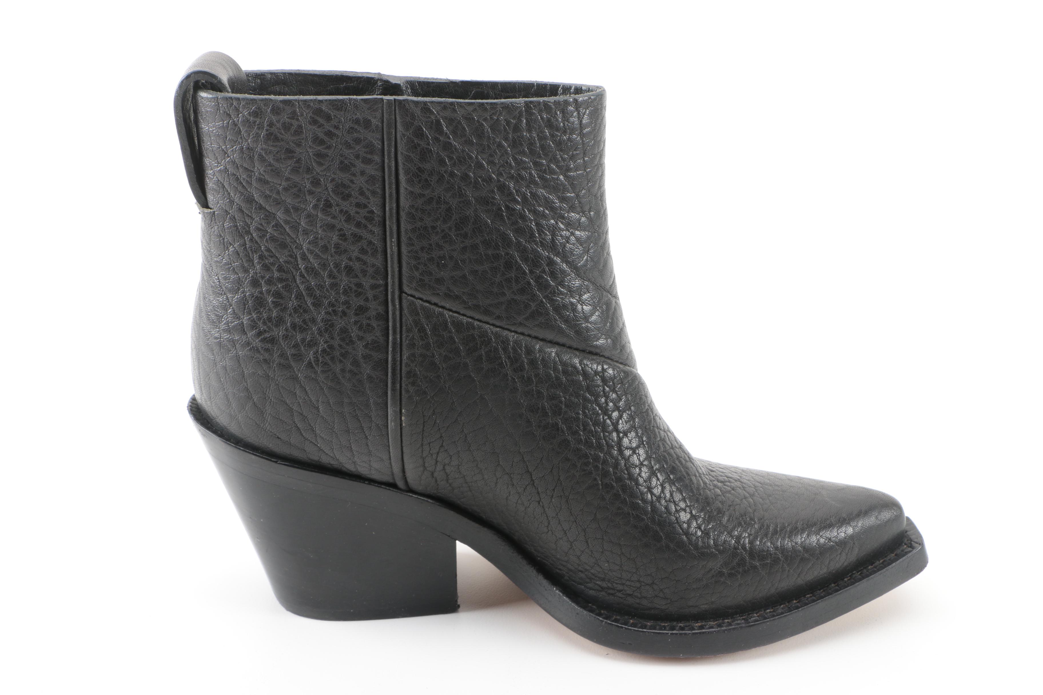 Women's Acne Leather Ankle Boots EBTH