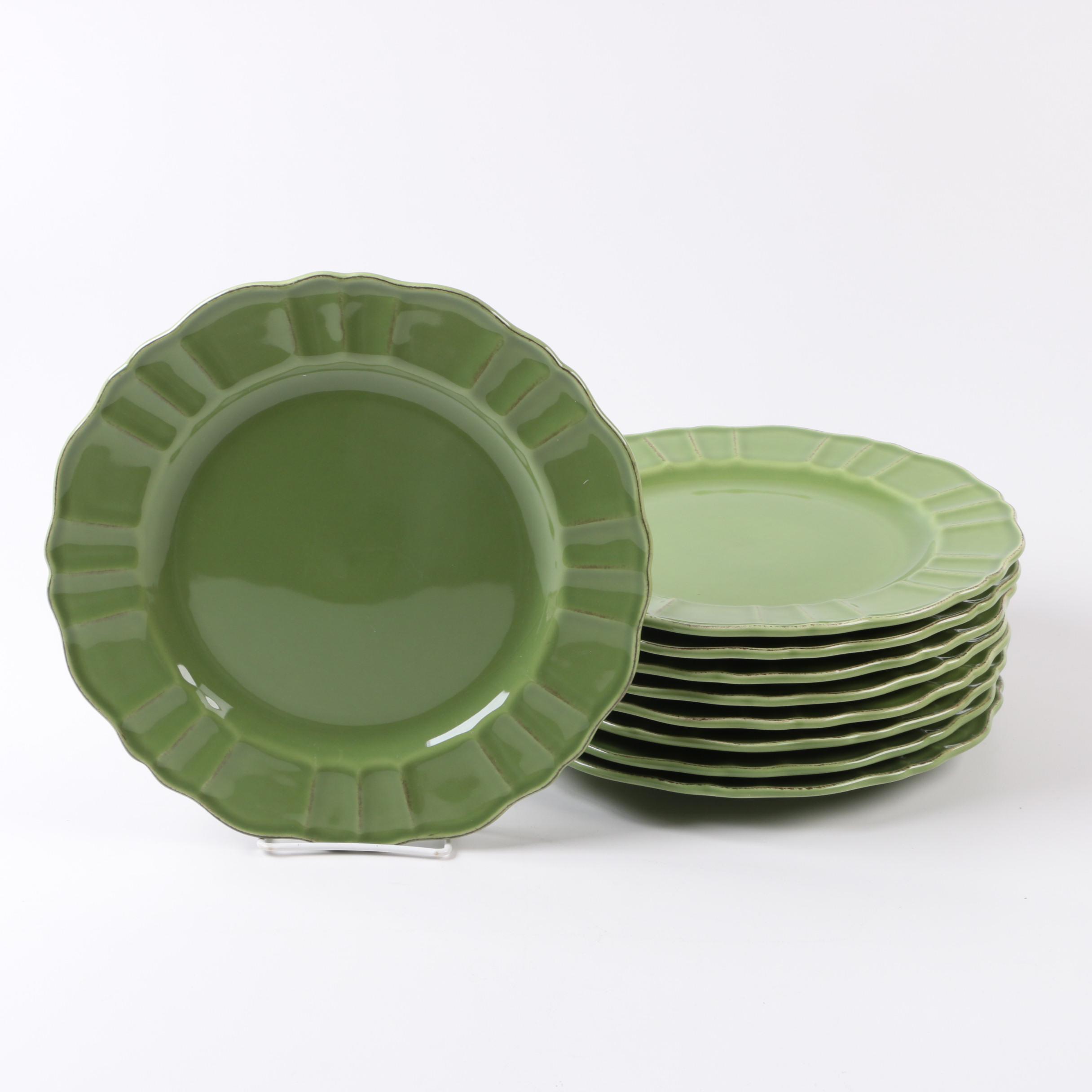 World Market Green Dinner Plates Made in Portugal EBTH