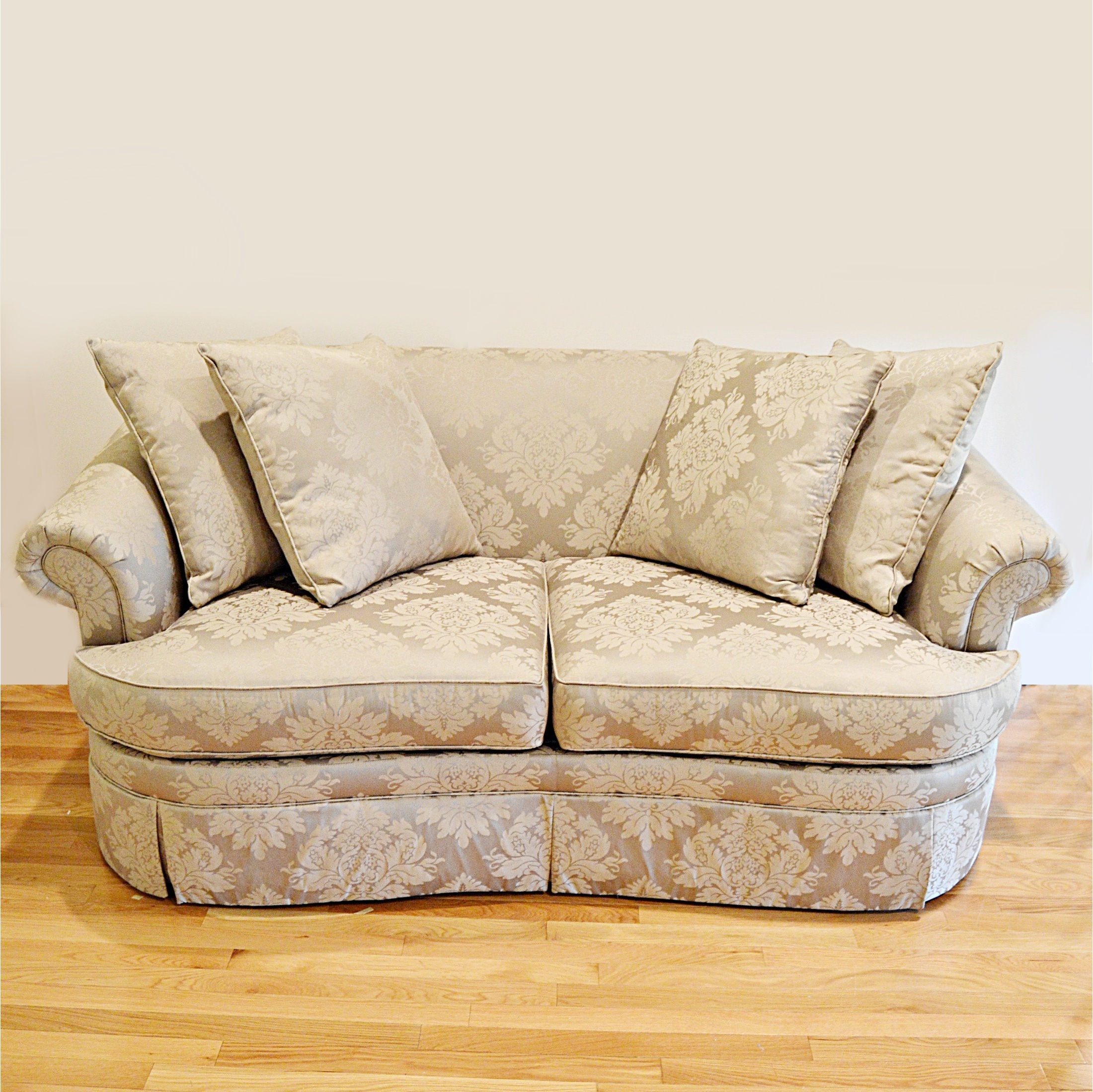 Ethan Allen TwoSeat Sofa in Damask Upholstery EBTH