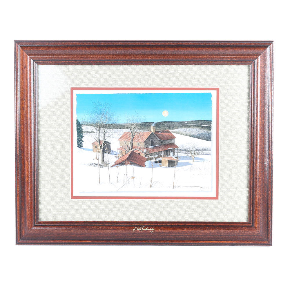 Hand Signed Bob Timberlake Offset Lithograph "Ray's Moon" EBTH