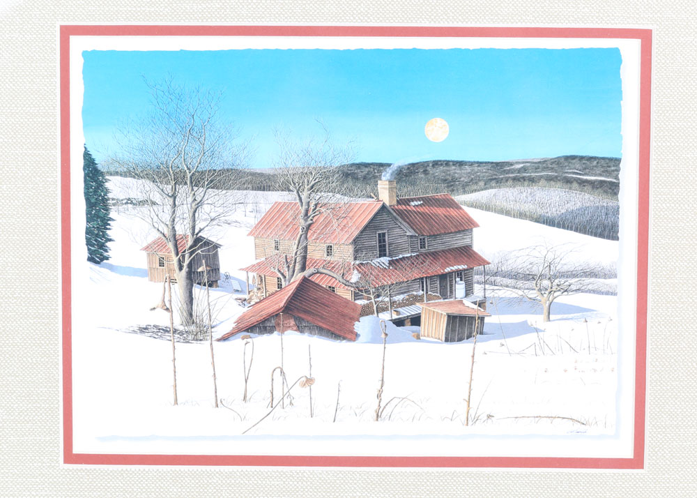 Hand Signed Bob Timberlake Offset Lithograph "Ray's Moon" EBTH