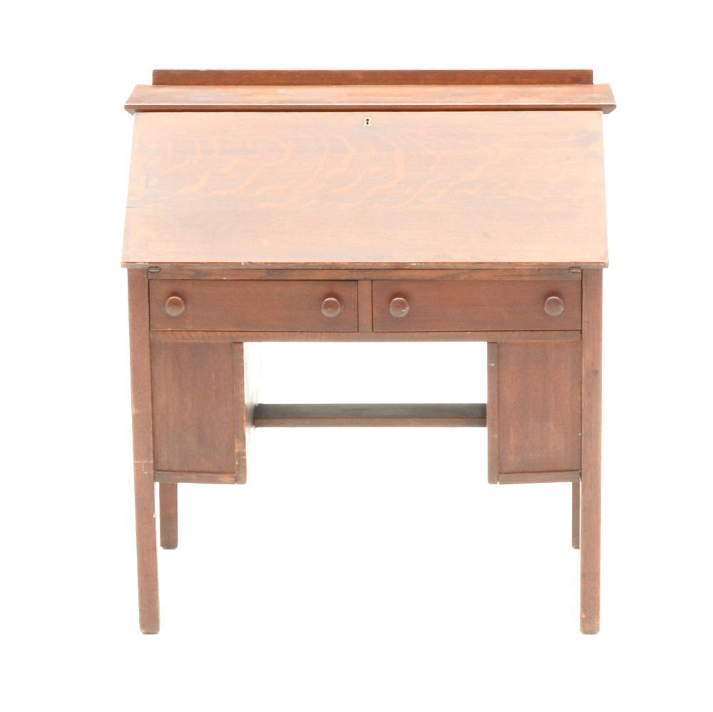 Antique L J G Stickley Drop Front Desk Ebth
