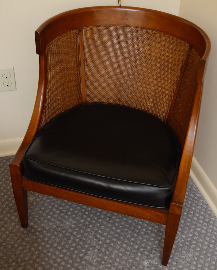 Vintage Barrel Cane Back Chair | EBTH