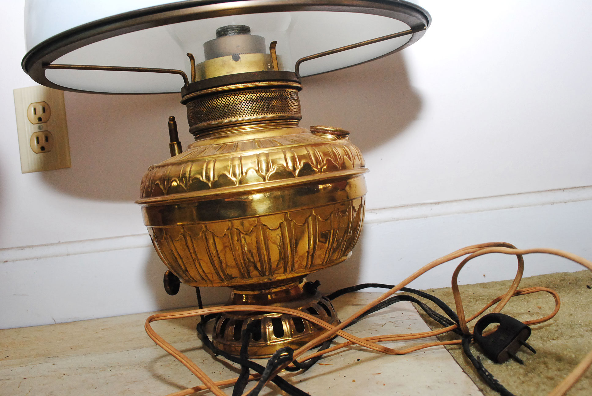 Vintage Electric Converted Oil Lamps EBTH