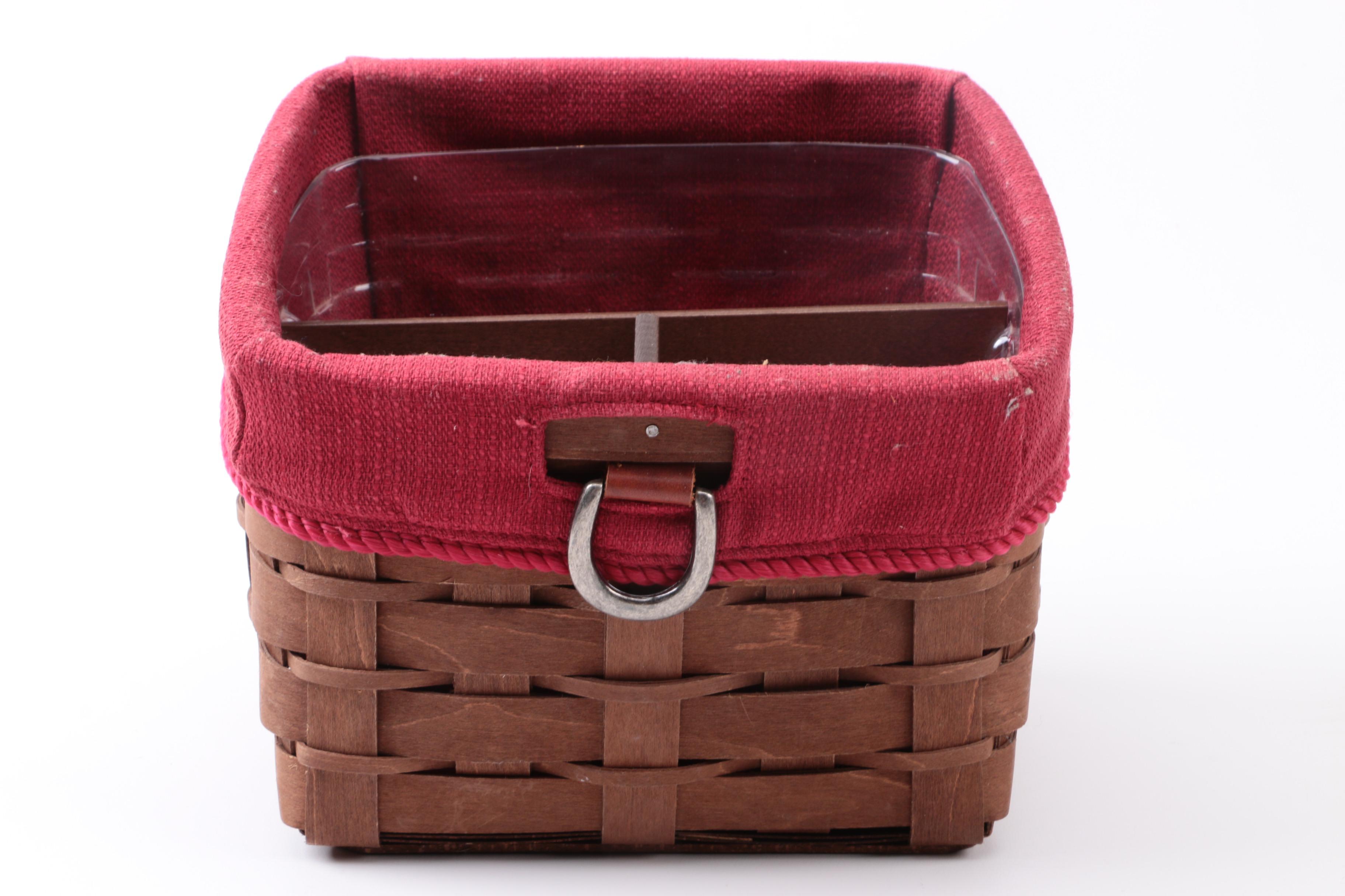 Longaberger Baskets and Stand EBTH