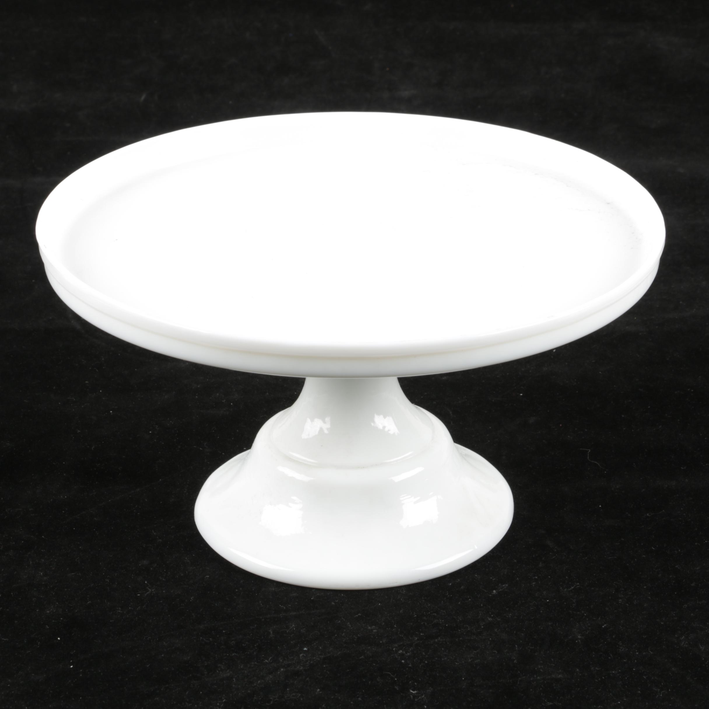 Milk Glass Cake Stand EBTH
