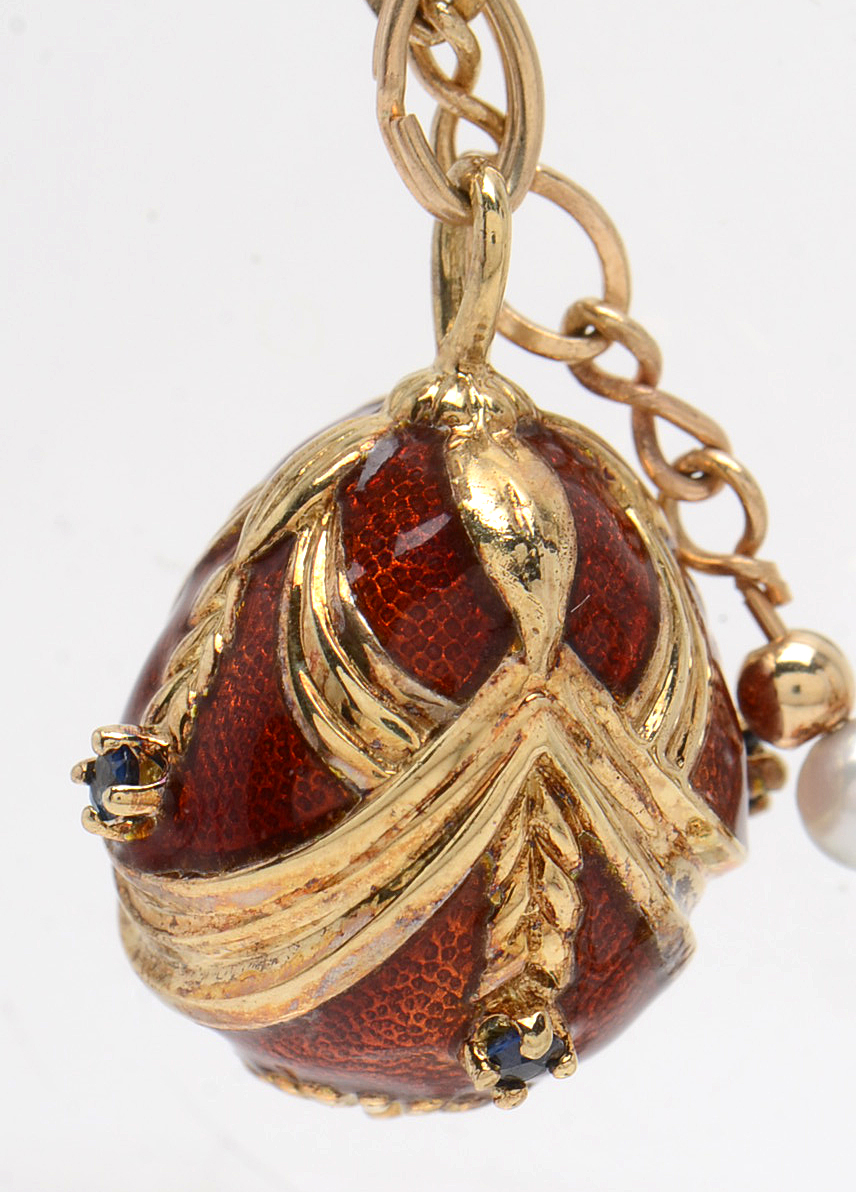 "House of Igor Carl Fabergé" 14K Yellow Gold Gemstone Fabergé Egg