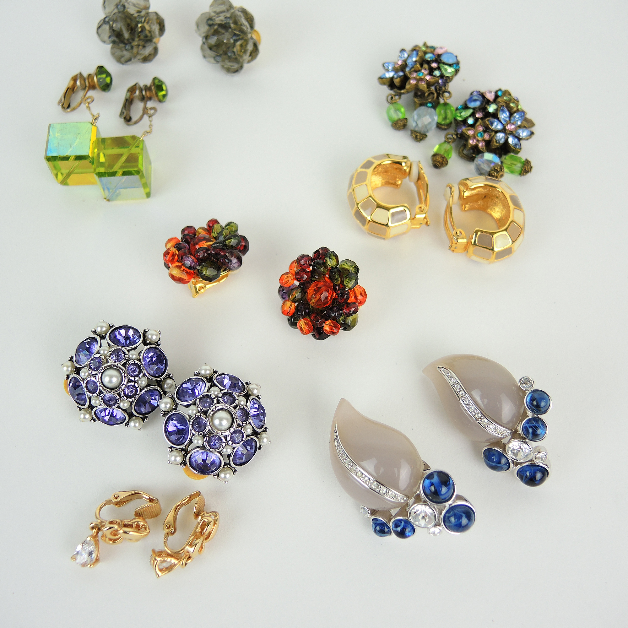 Costume ClipOn Earrings and Decorative Metal Chatelaine EBTH