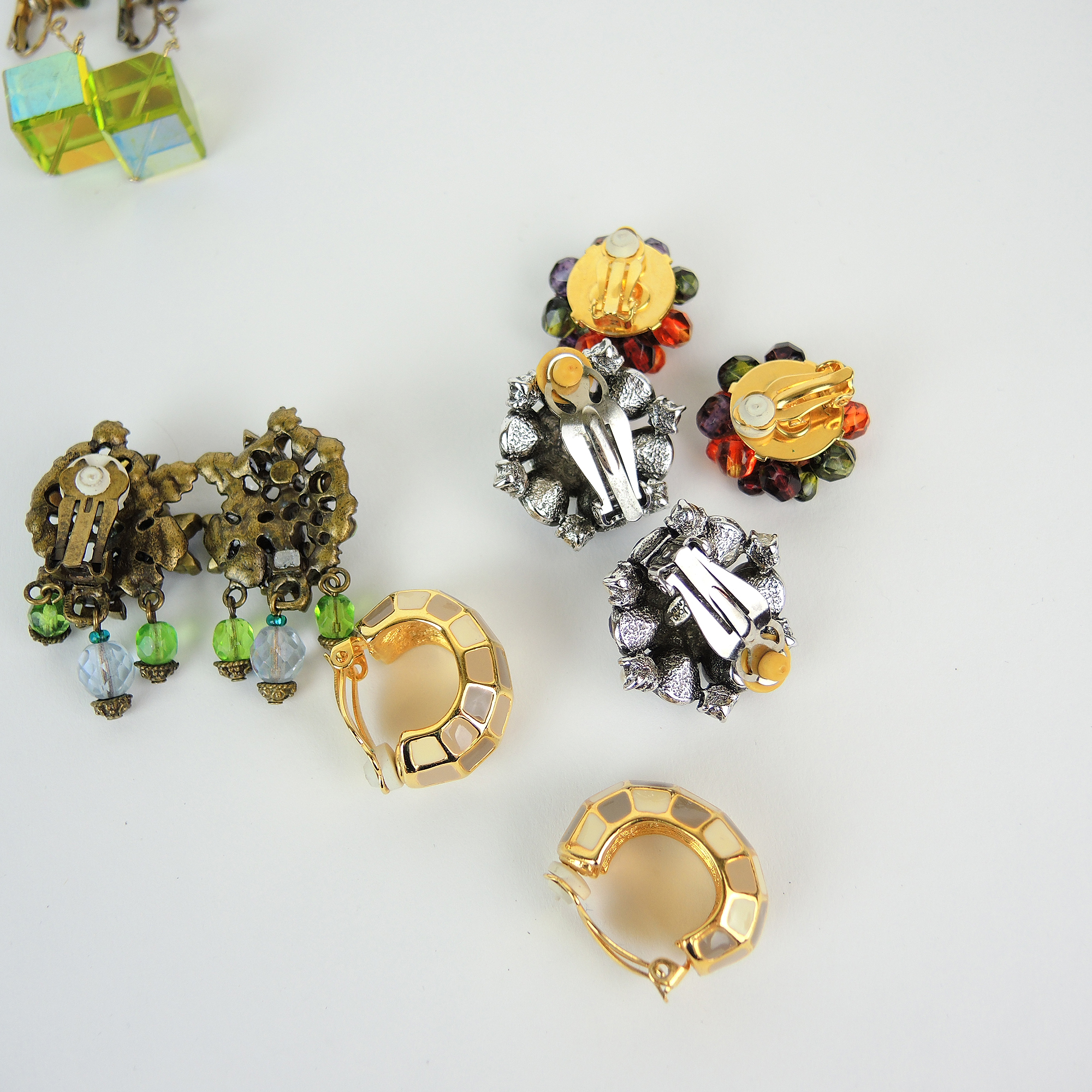 Costume ClipOn Earrings and Decorative Metal Chatelaine EBTH