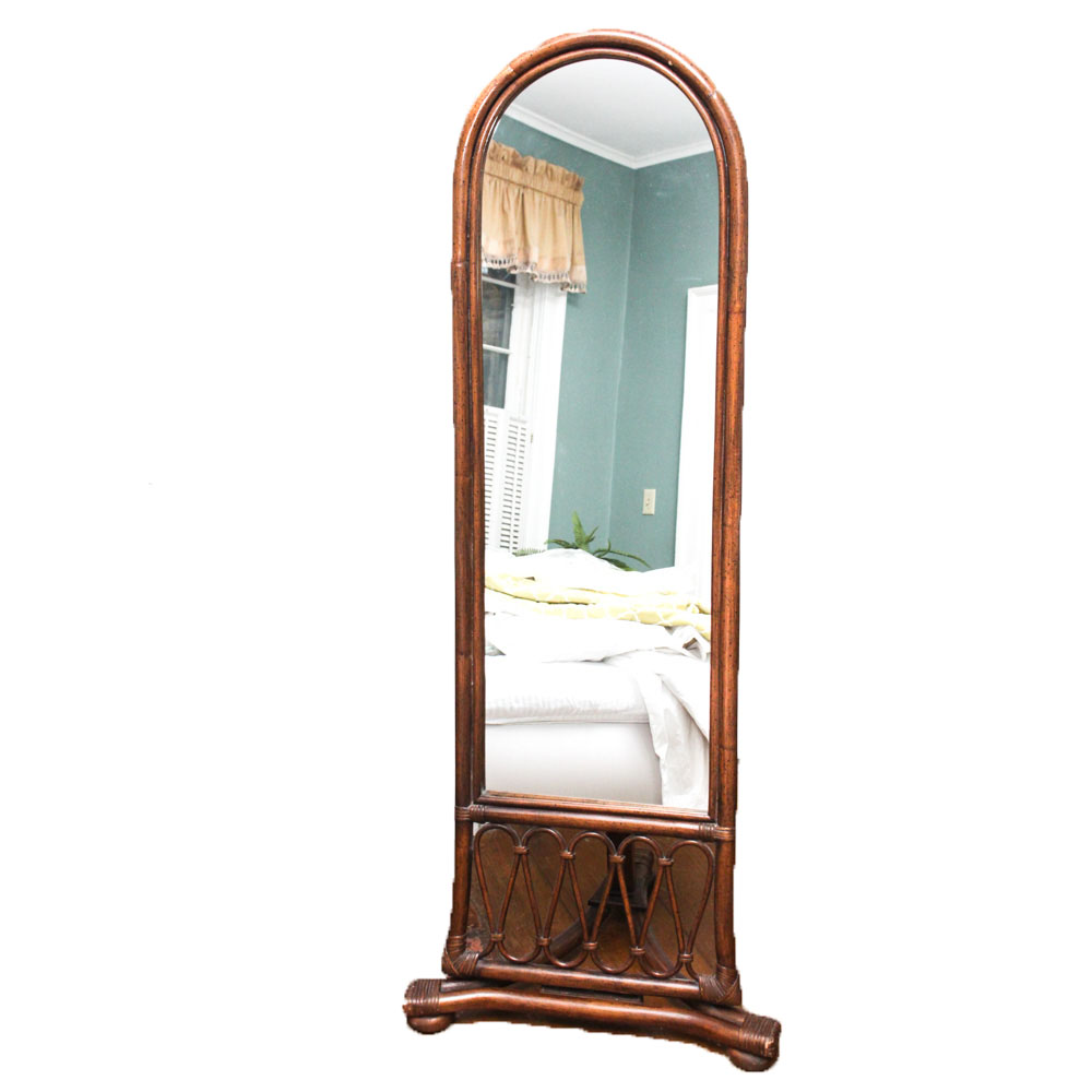 Bamboo Frame Floor Mirror EBTH
