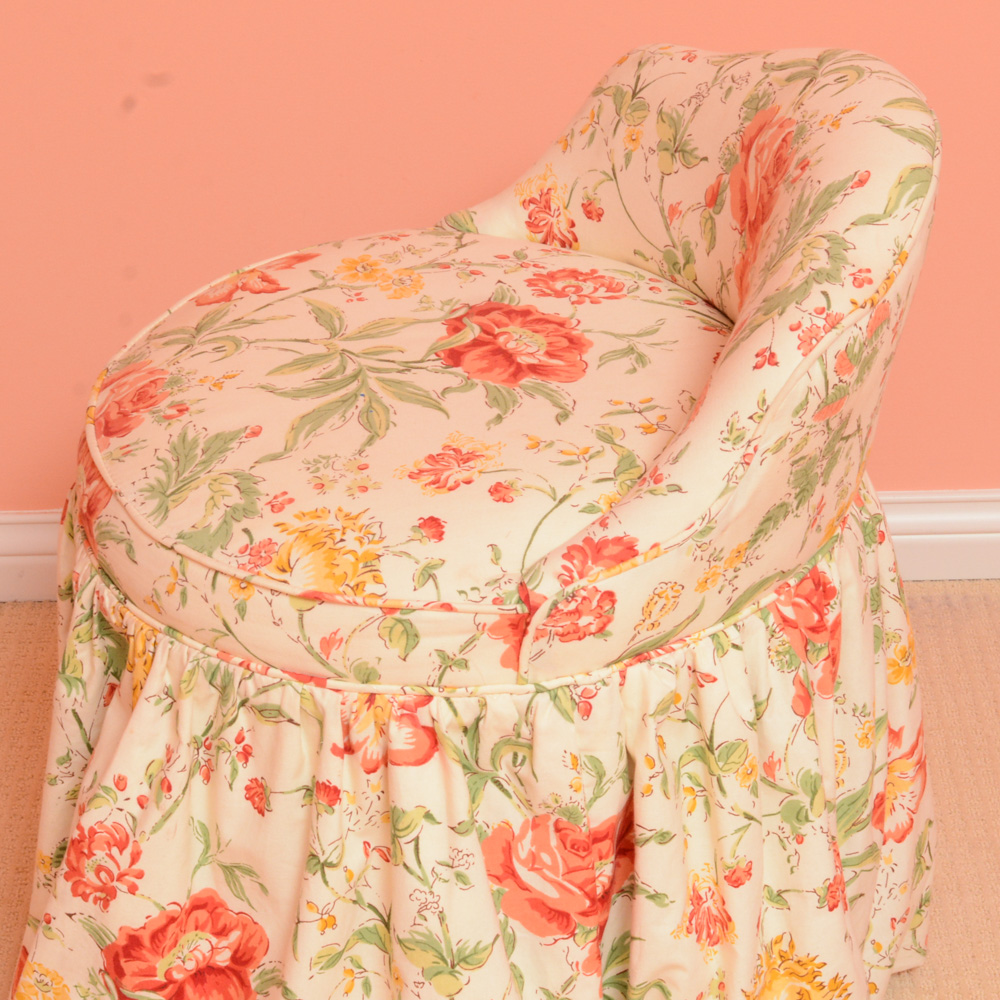 Floral Arm And Vanity Chairs EBTH