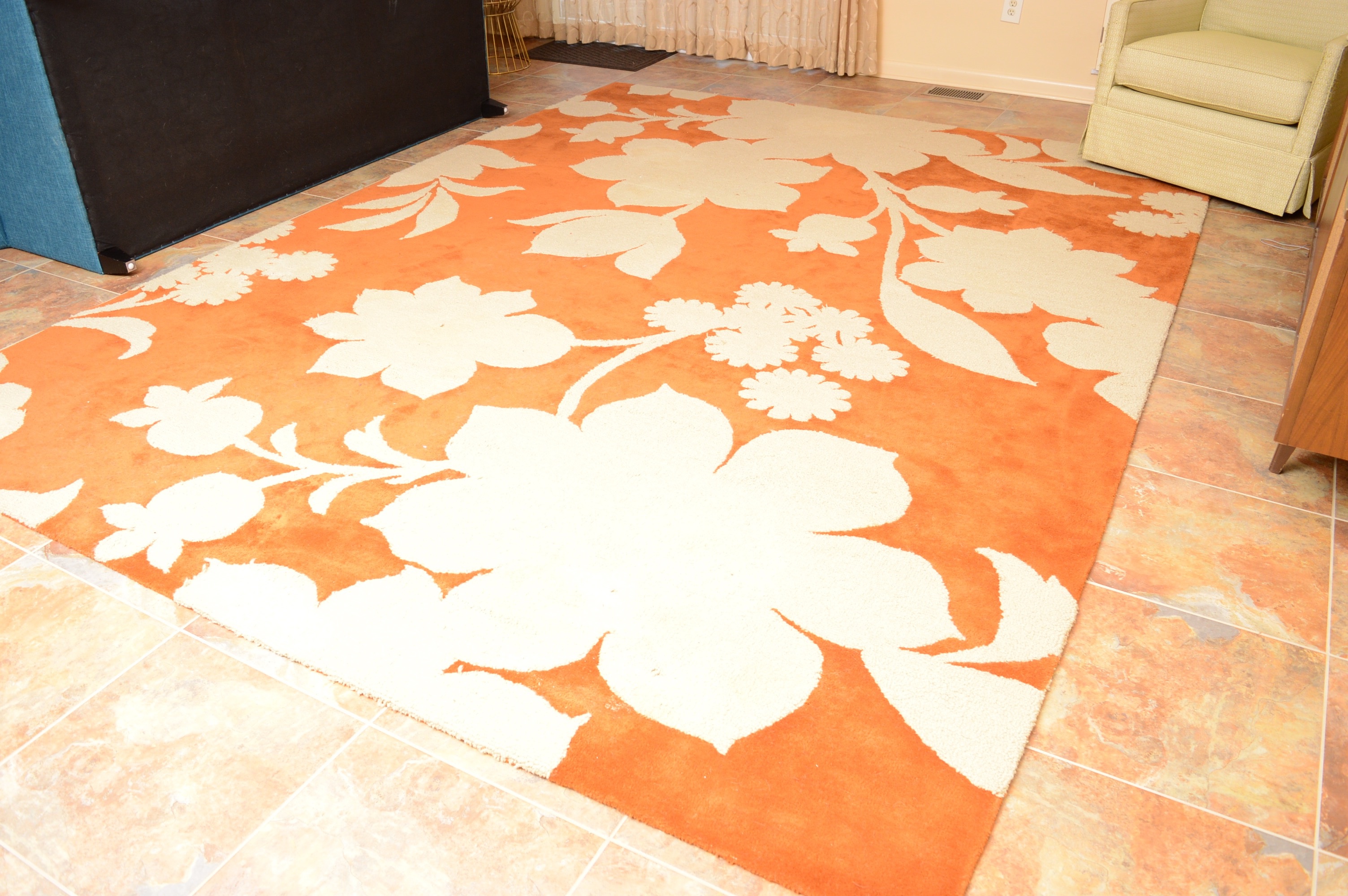 Crate & Barrel Wool and Cotton Area Rug EBTH