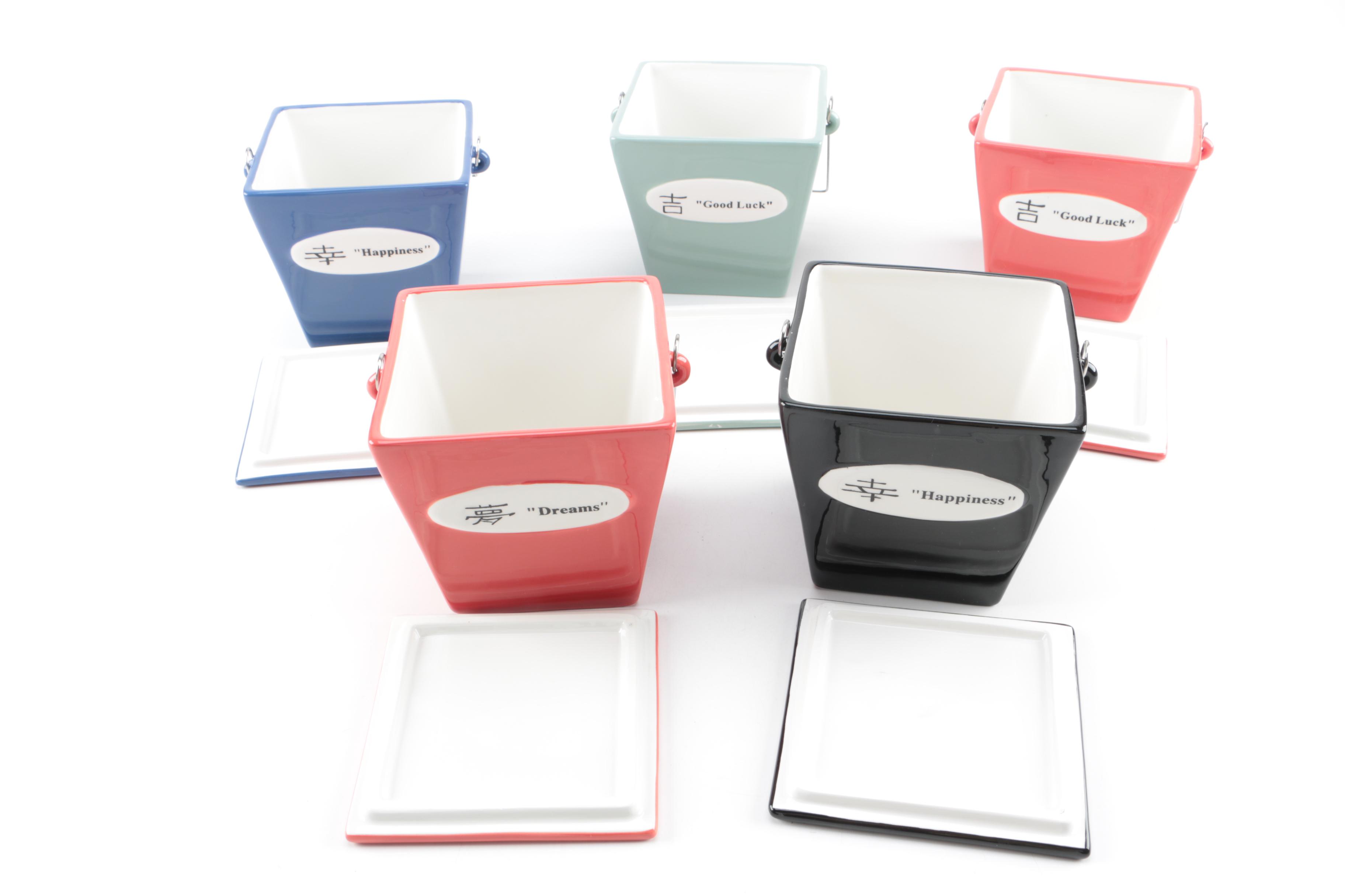 WCL Ceramic Take Out Box Containers EBTH