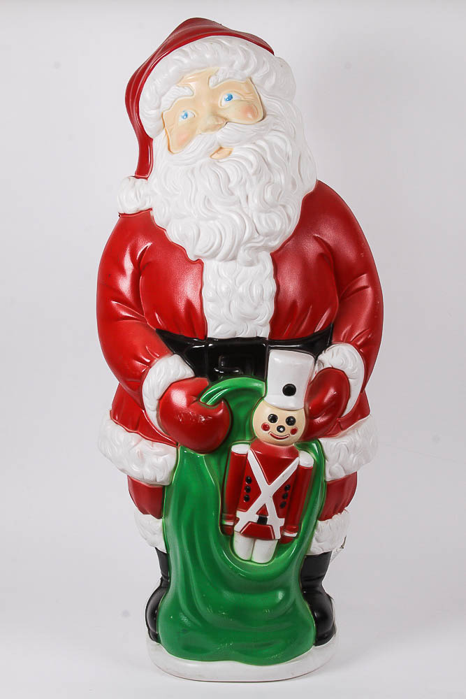 Plastic LightUp Santa Clause Yard Statue EBTH