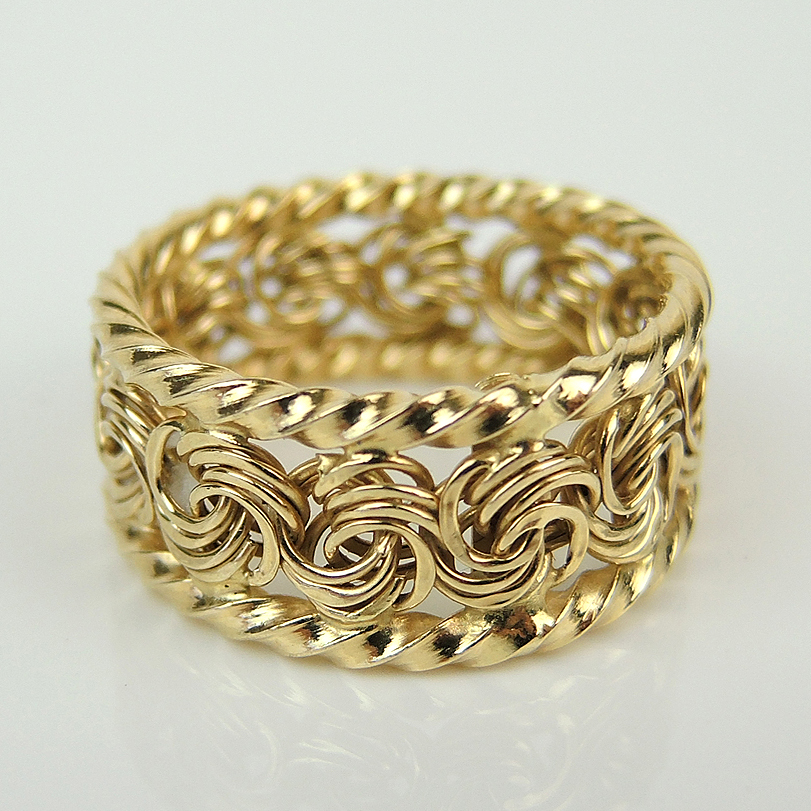 14K Yellow Gold Braided Ring EBTH