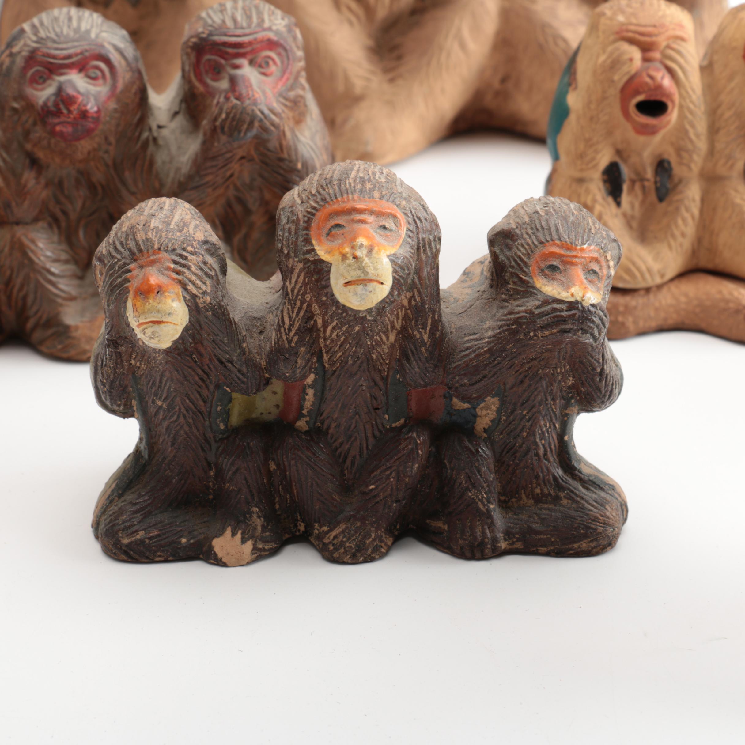 "Three Wise Monkeys" Figurines EBTH