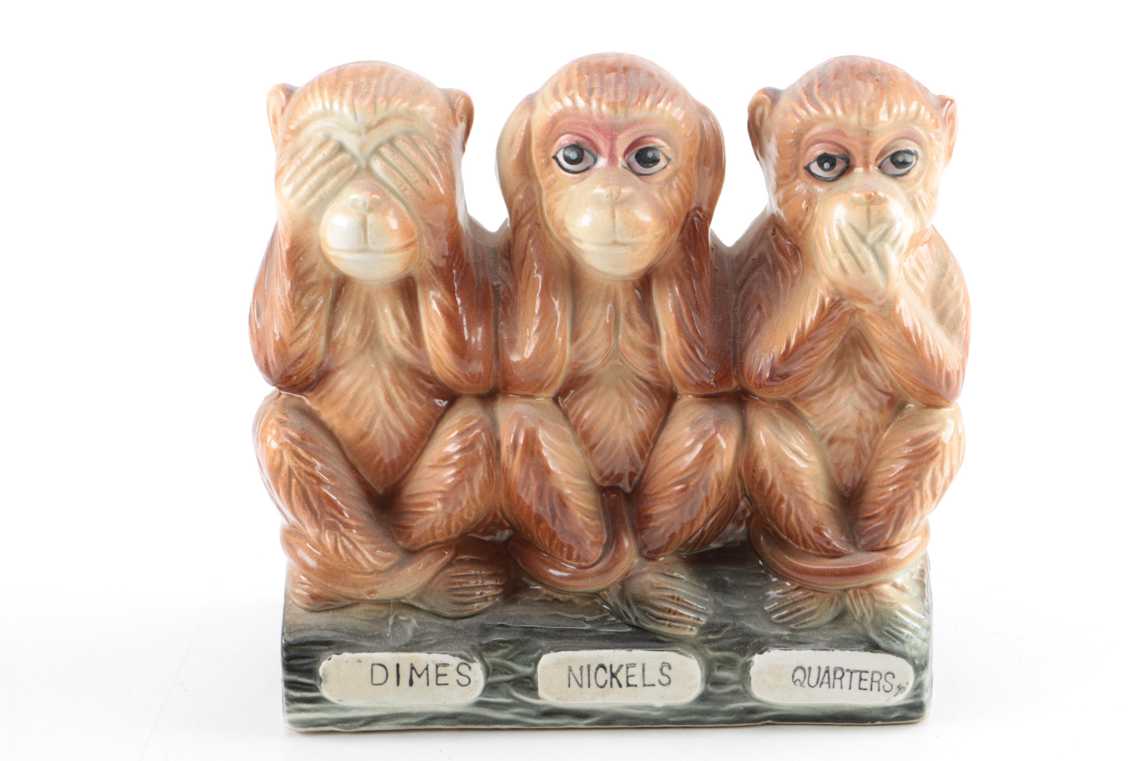 "Three Wise Monkeys" Coin Banks EBTH