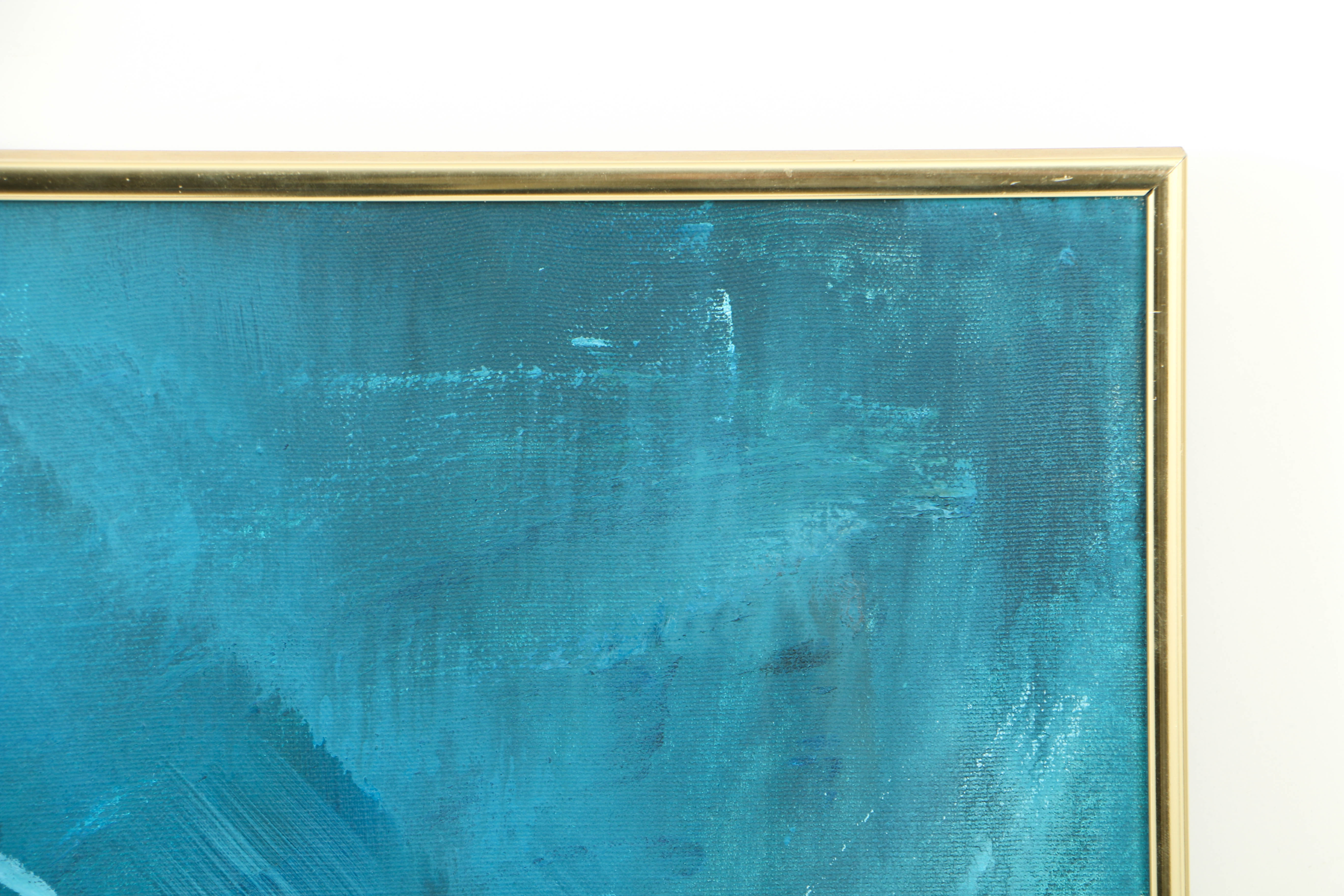 Kerry Hallam Abstract Oil Painting on Canvas of Marine Scene EBTH