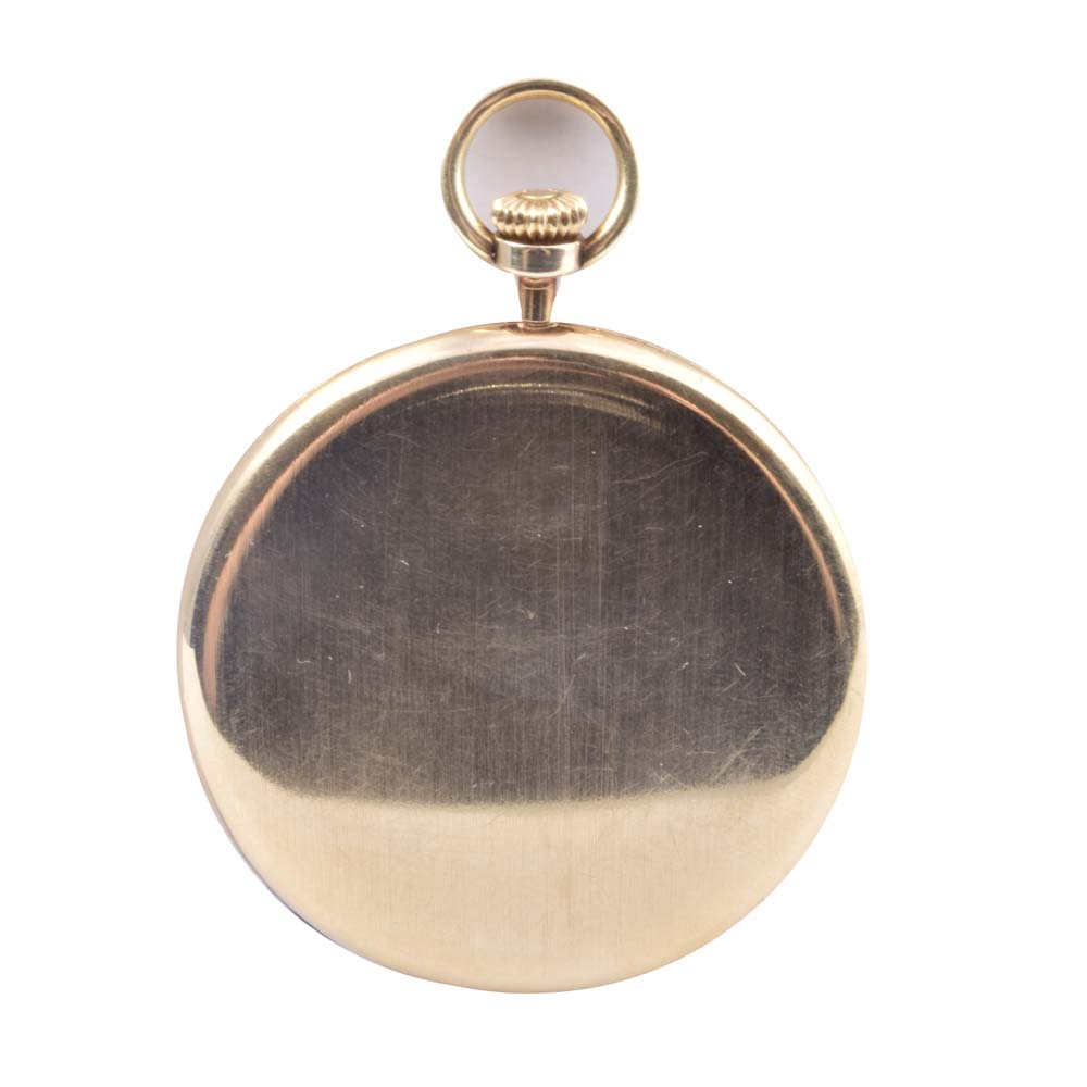 Vintage 14K Yellow Gold Concord Open Face Pocket Watch EBTH