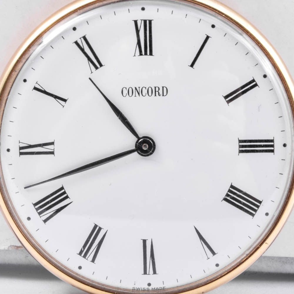 Vintage 14K Yellow Gold Concord Open Face Pocket Watch EBTH