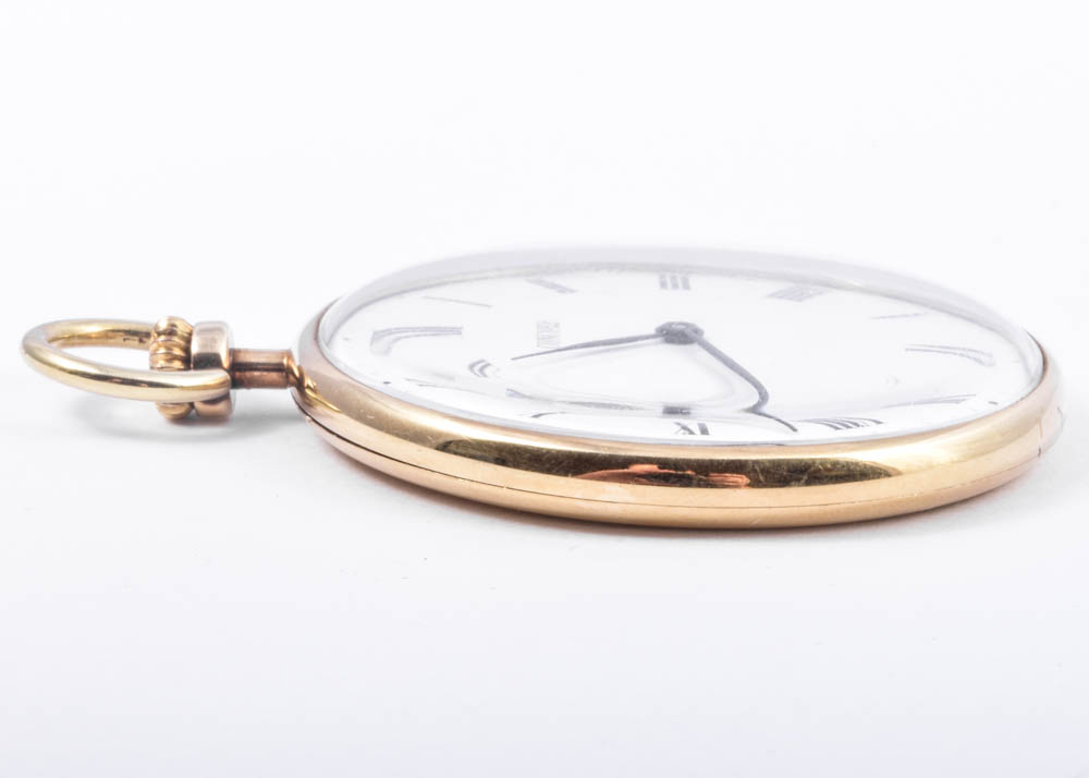 Vintage 14K Yellow Gold Concord Open Face Pocket Watch EBTH