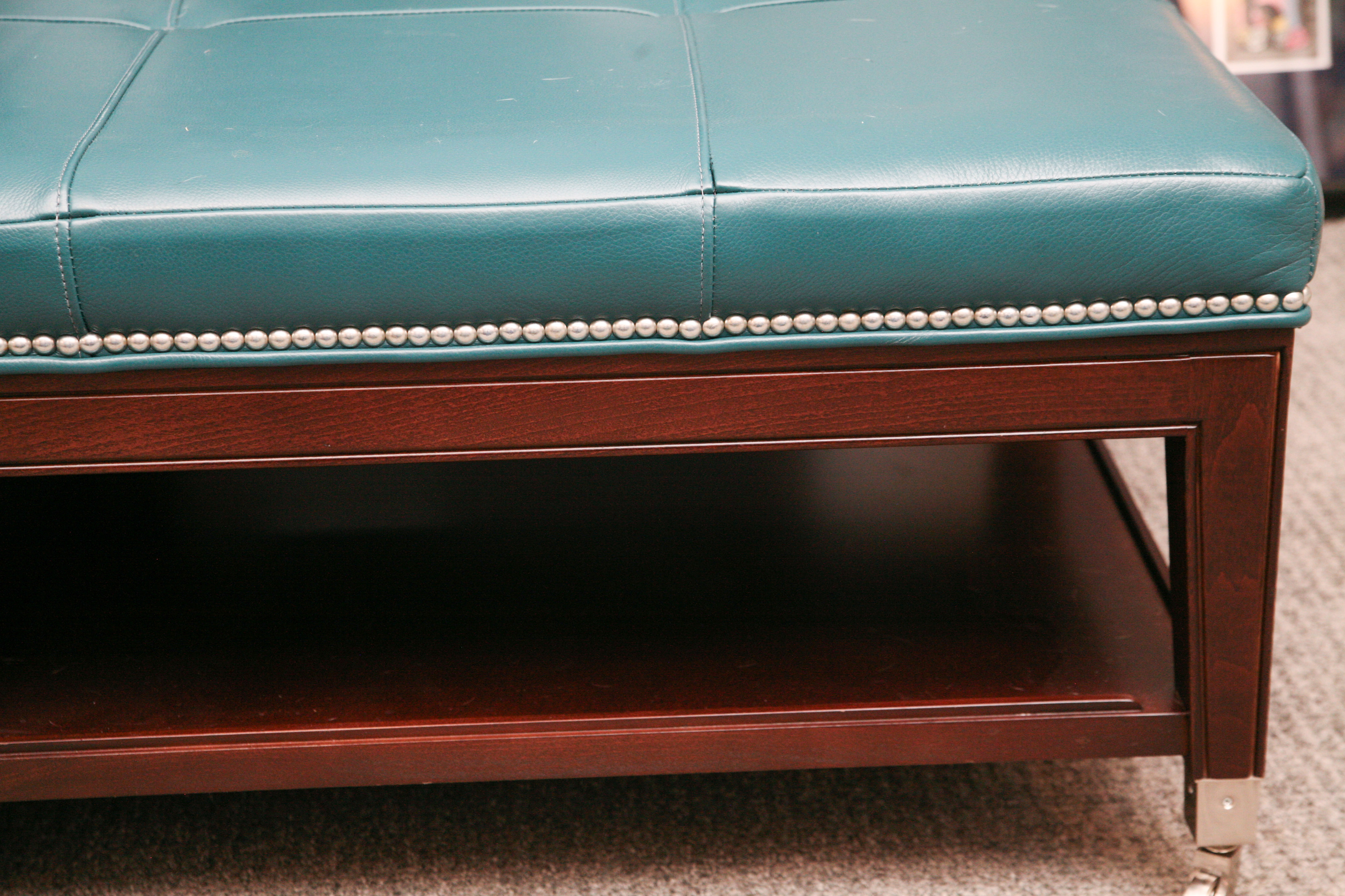 Contemporary Faux Leather Coffee Table by Micheal Weiss EBTH