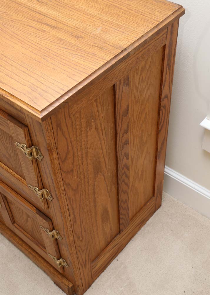 Oak Ice Box Style by White Clad EBTH