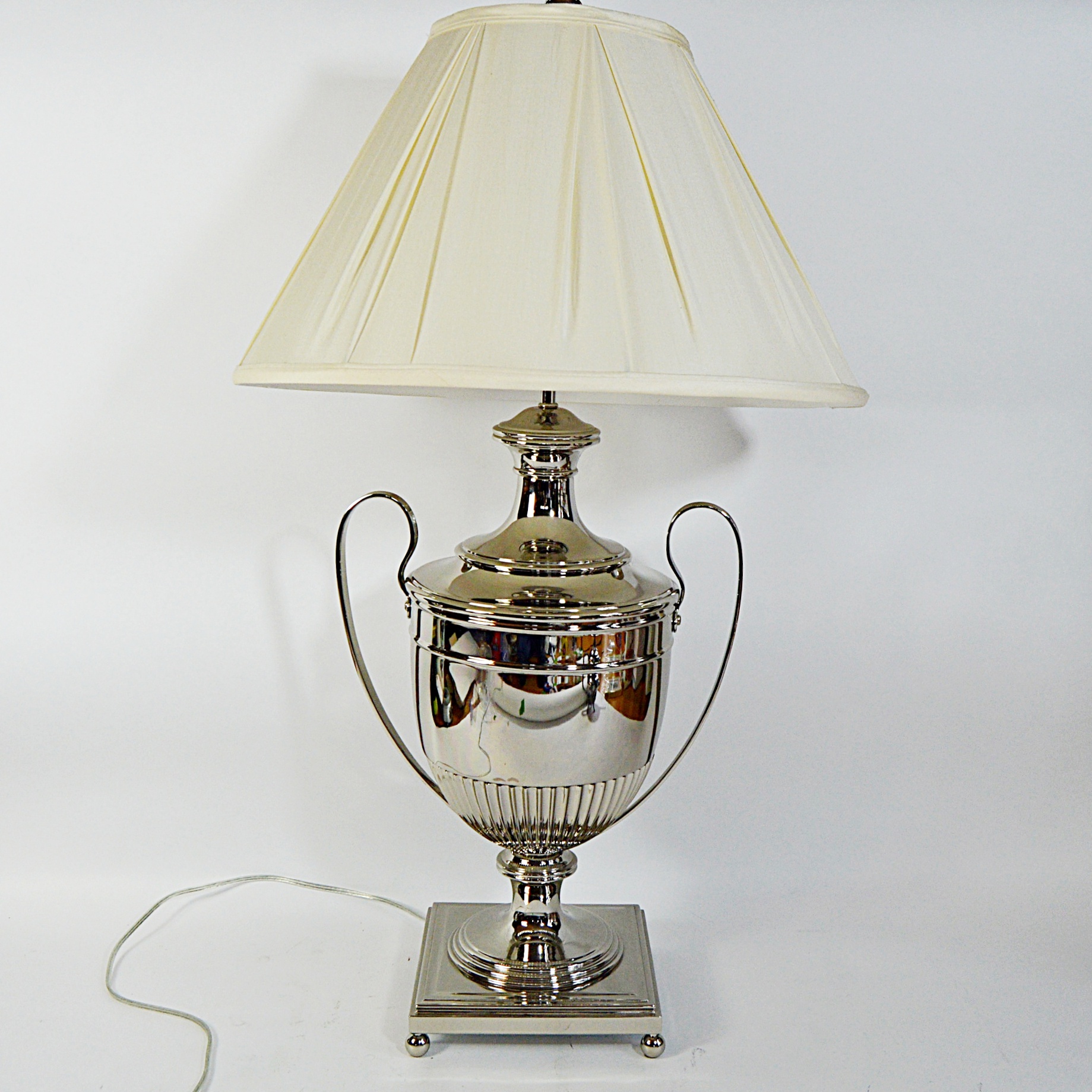 silver trophy lamp