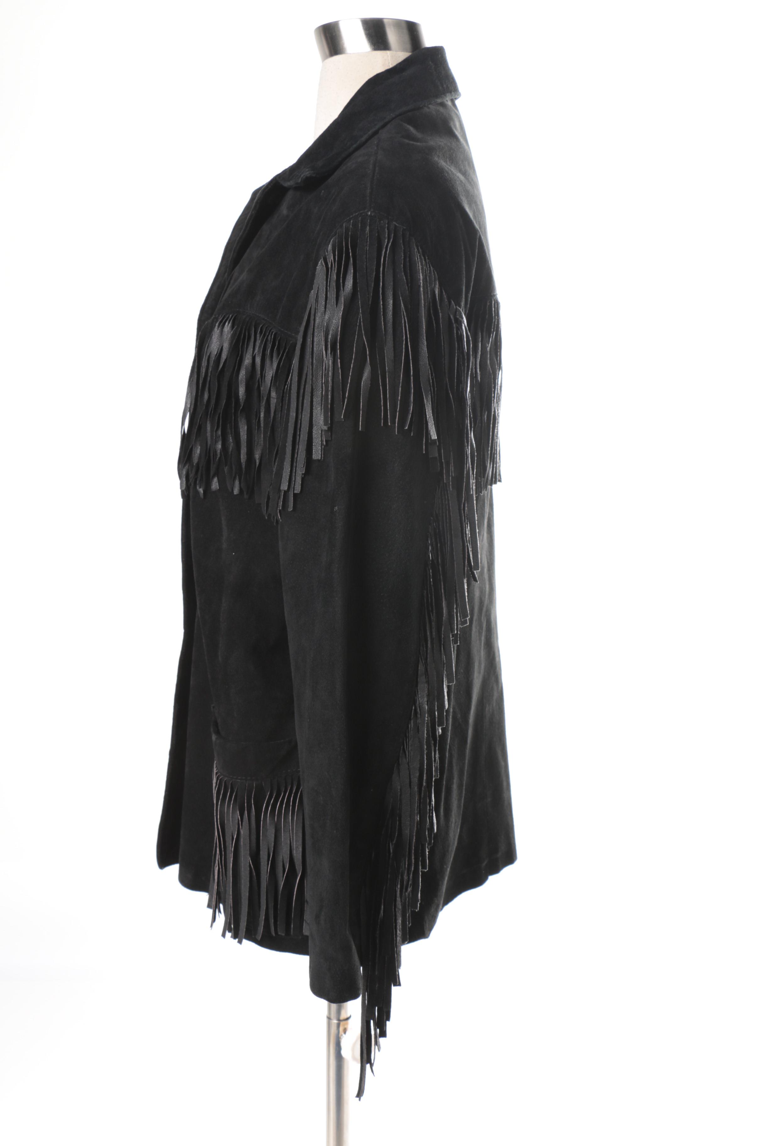 Women's Black Suede Jacket EBTH