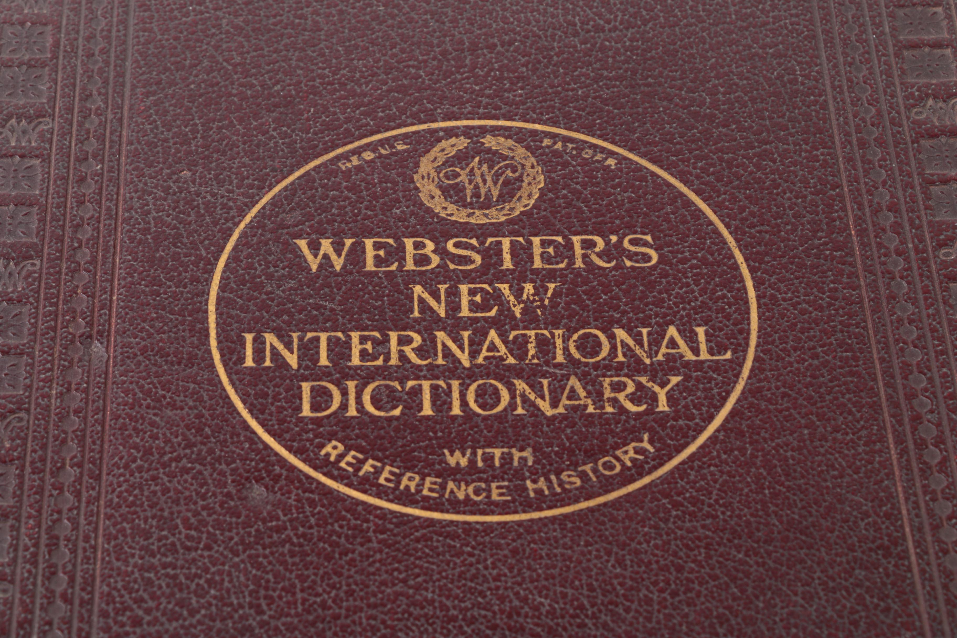 1929 "ster's New International Dictionary of the English Language