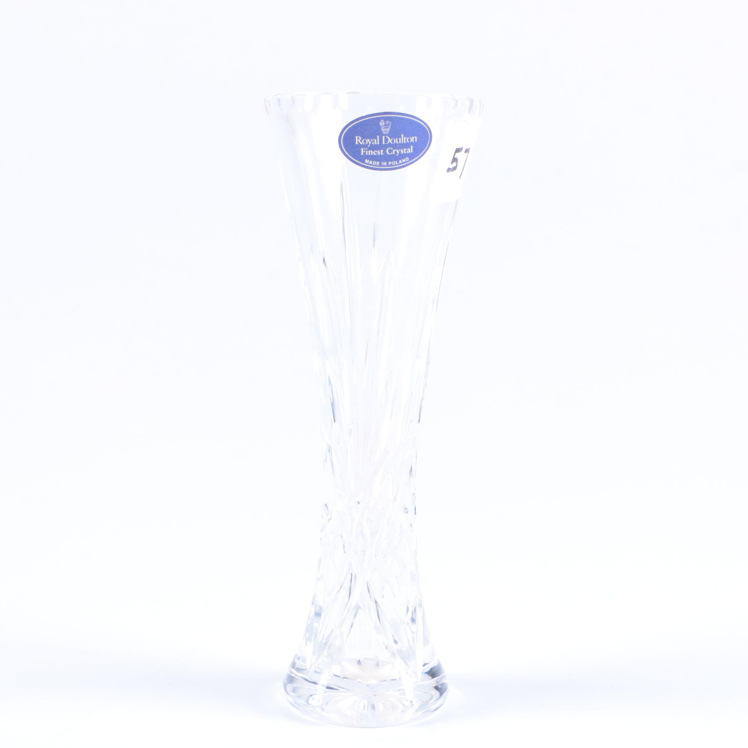 Royal Doulton Crystal Flared Vase Ebth
